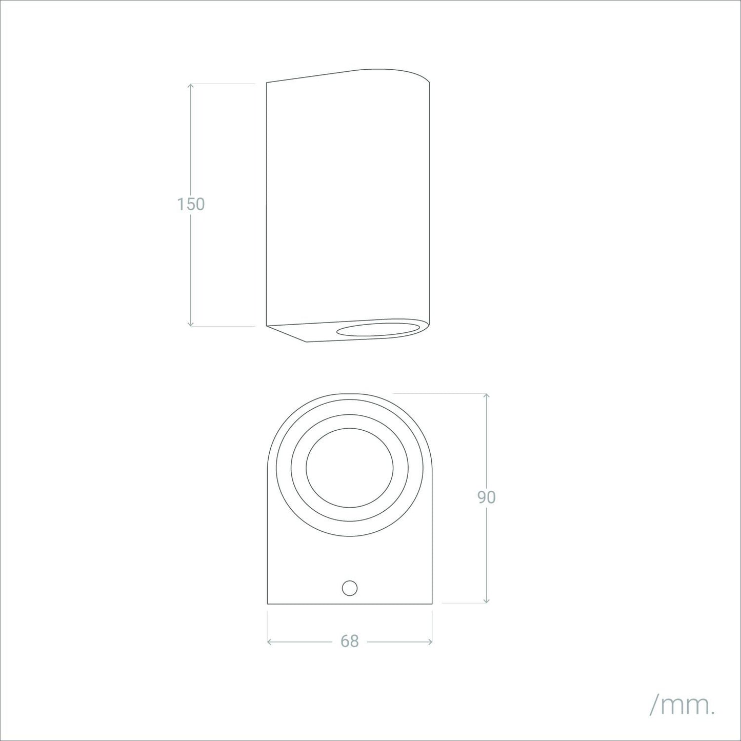 Aplique de Pared Exterior Aluminio Iluminación Doble Cara Big Gala