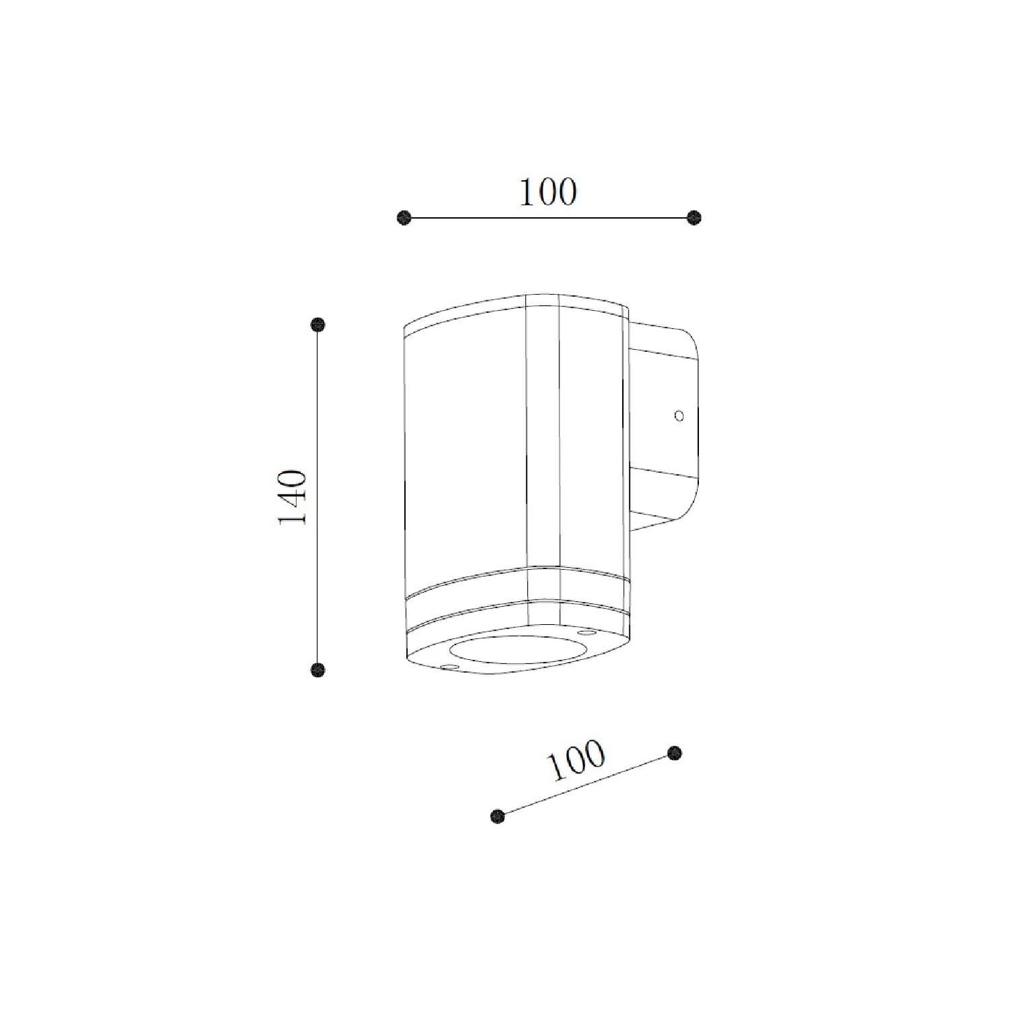 Aplique de Pared Exterior Aluminio Ranedux