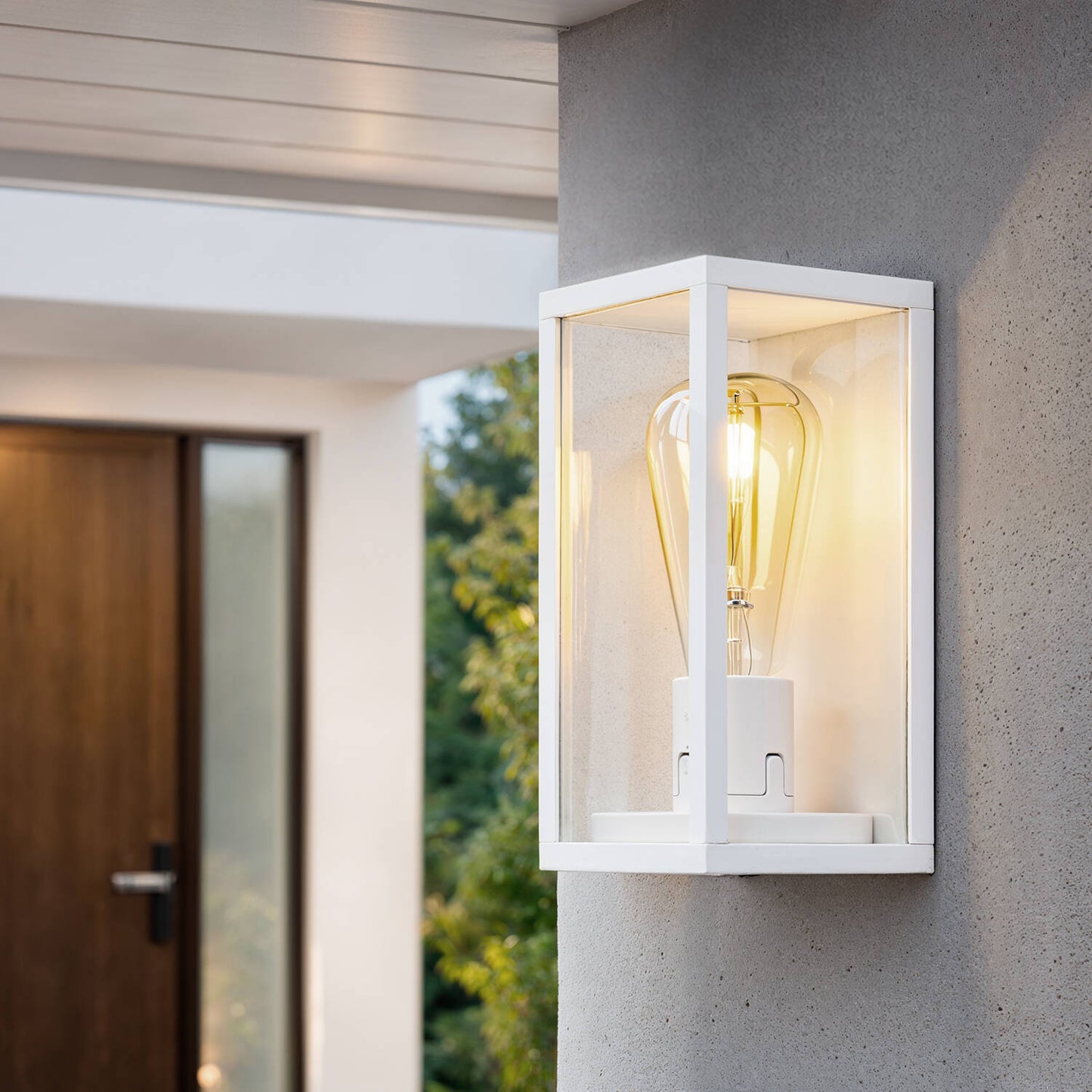 Aplique de Pared Exterior Aluminio y Cristal Atrium