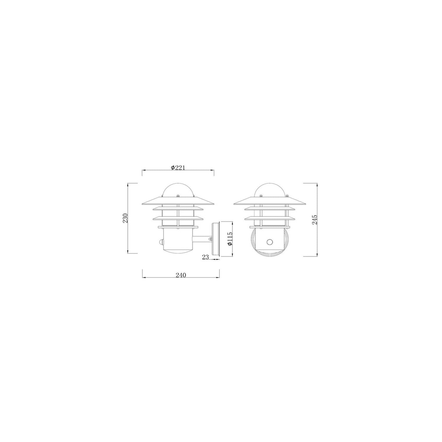 Aplique de Pared Exterior de Acero Inoxidable Stage con sensor PIR