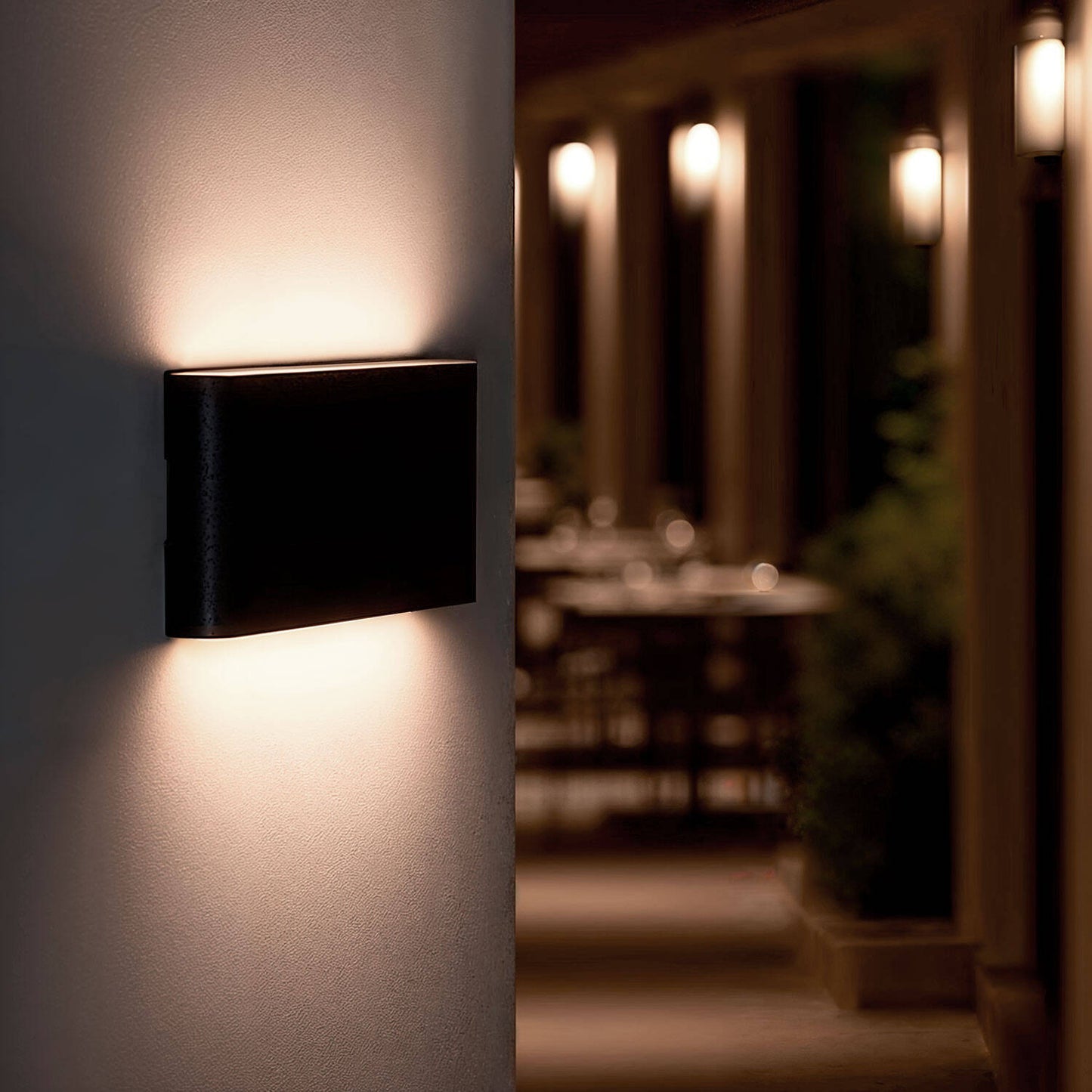 Aplique de Pared Exterior LED 12W Aluminio Iluminación Doble Cara Vesta Negro
