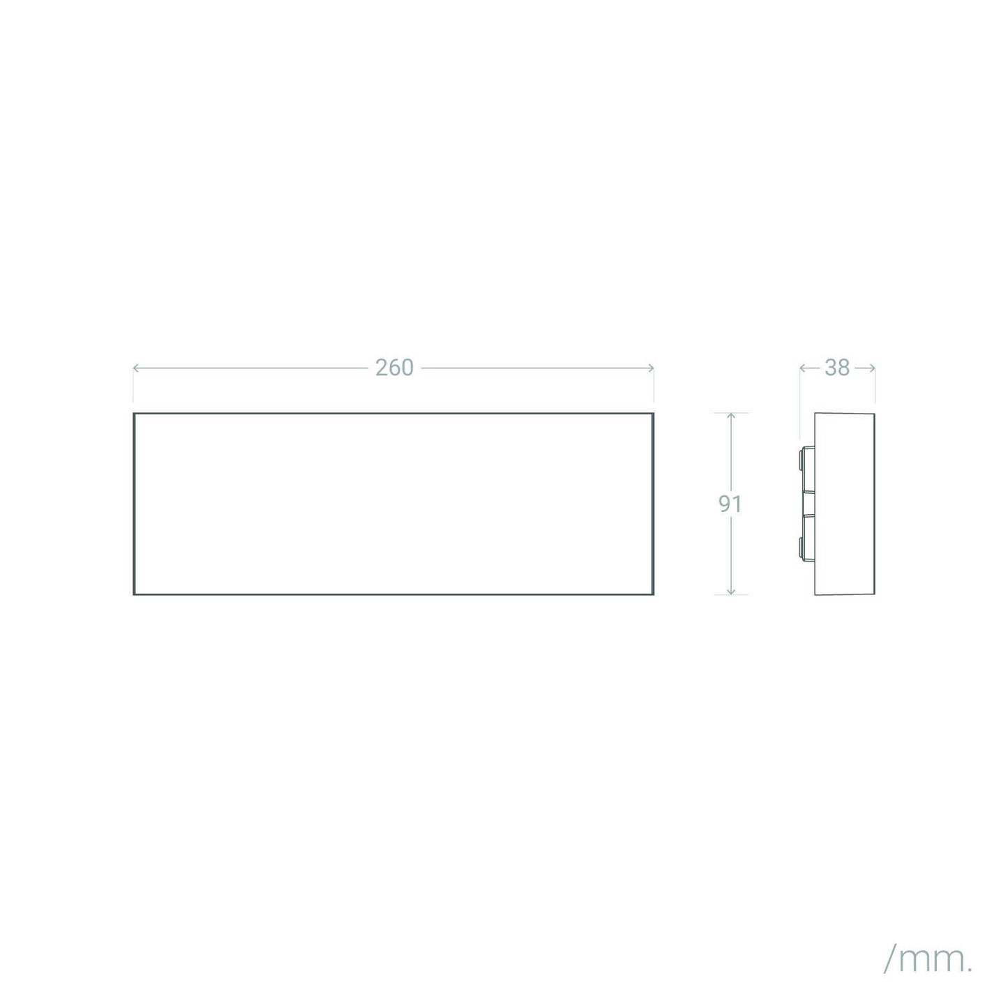 Aplique de Pared Exterior LED 20W Aluminio Iluminación Doble Cara CCT Seleccionable Brooky L