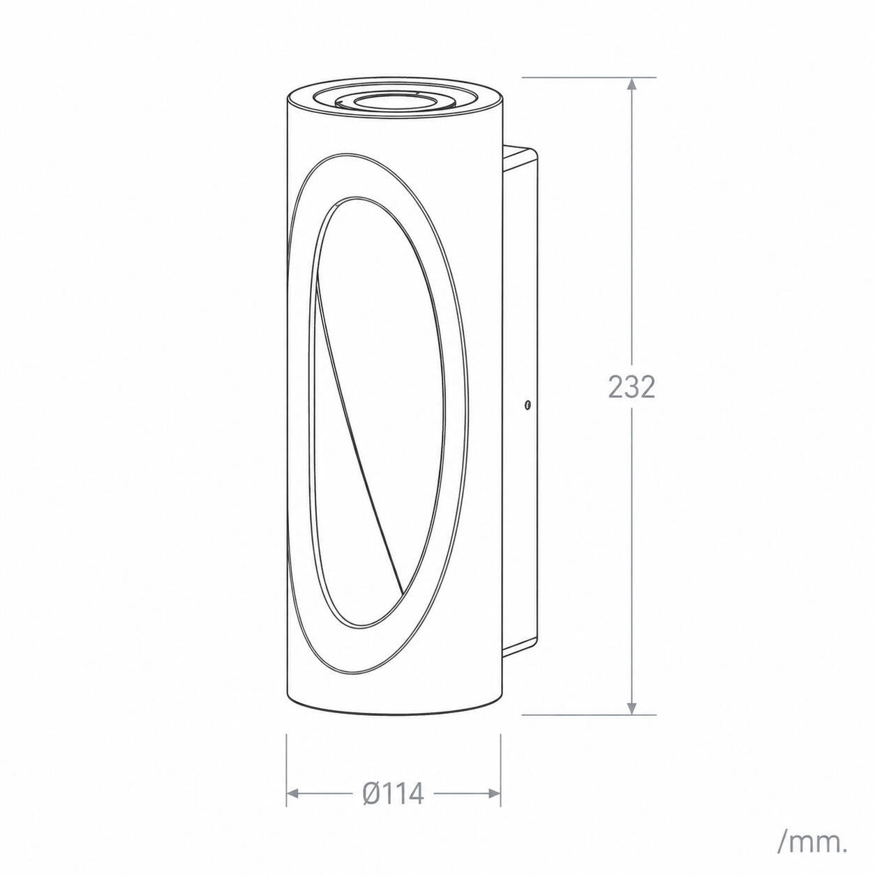 Aplique de Pared Exterior LED Regulable 12W Cemento Brinvo