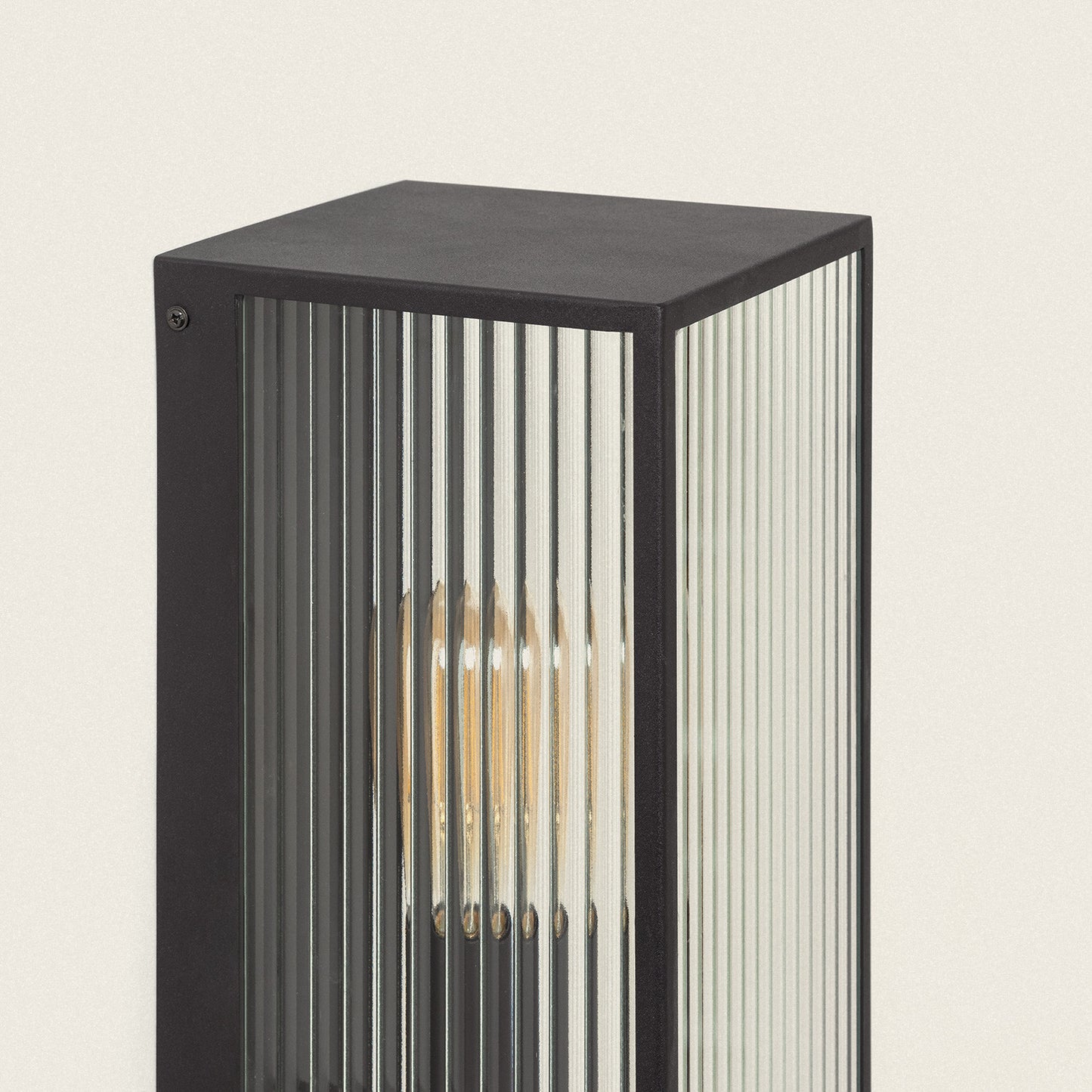Aplique de Pared Exterior Metal y Cristal Big Taiga