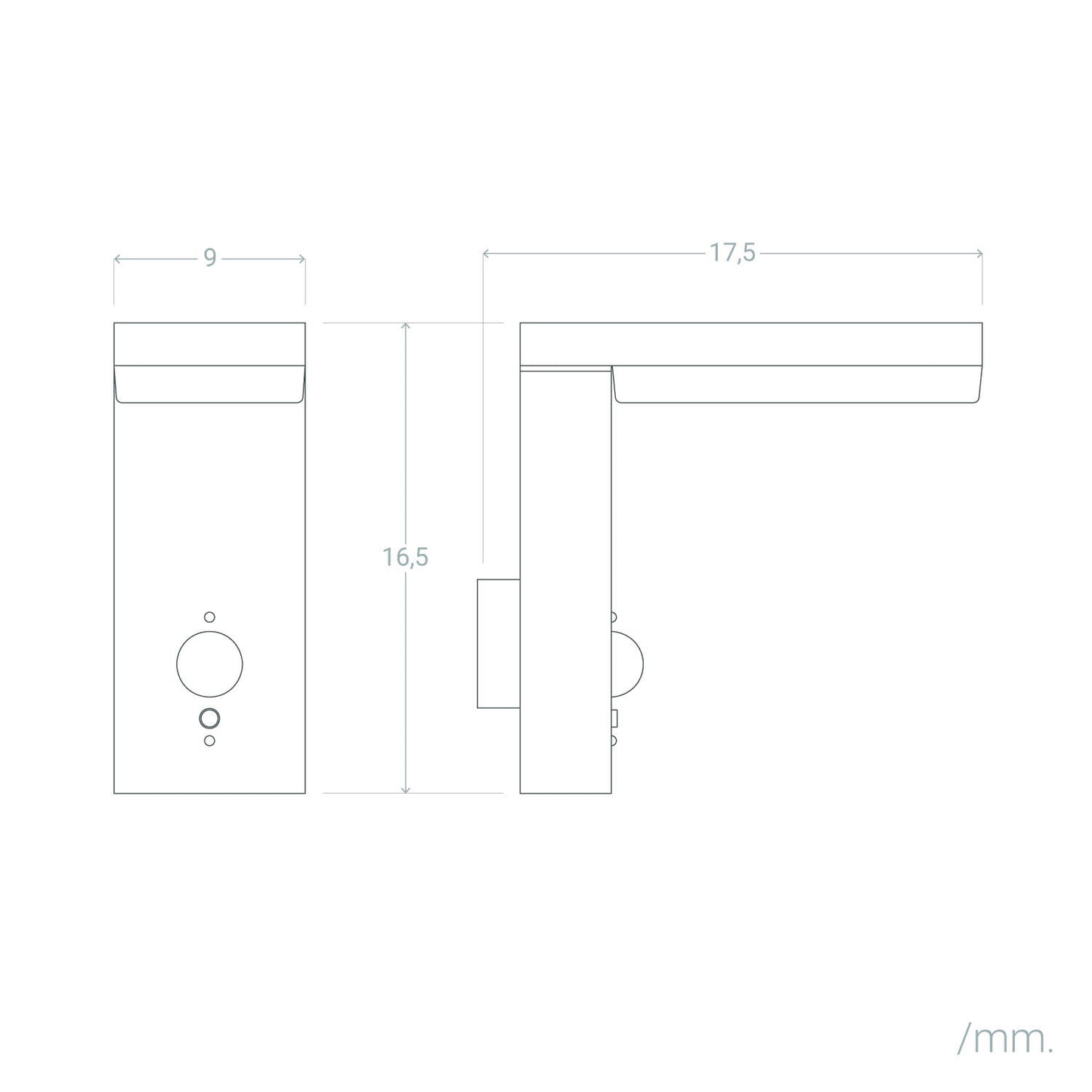 Aplique de Pared Exterior Solar LED 2W Aluminio con Sensor de Movimiento Goran
