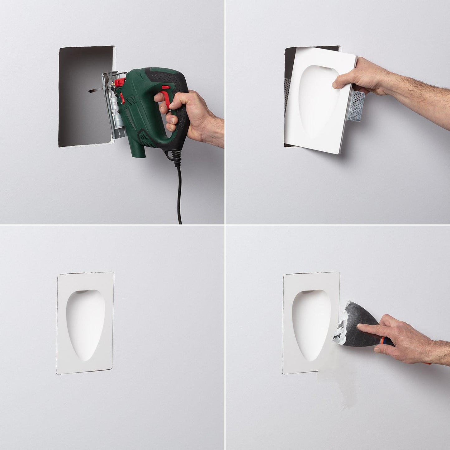 Aplique de Pared Integración Escayola/Pladur para Bombilla LED GU10 / GU5.3 Corte 503x203 mm