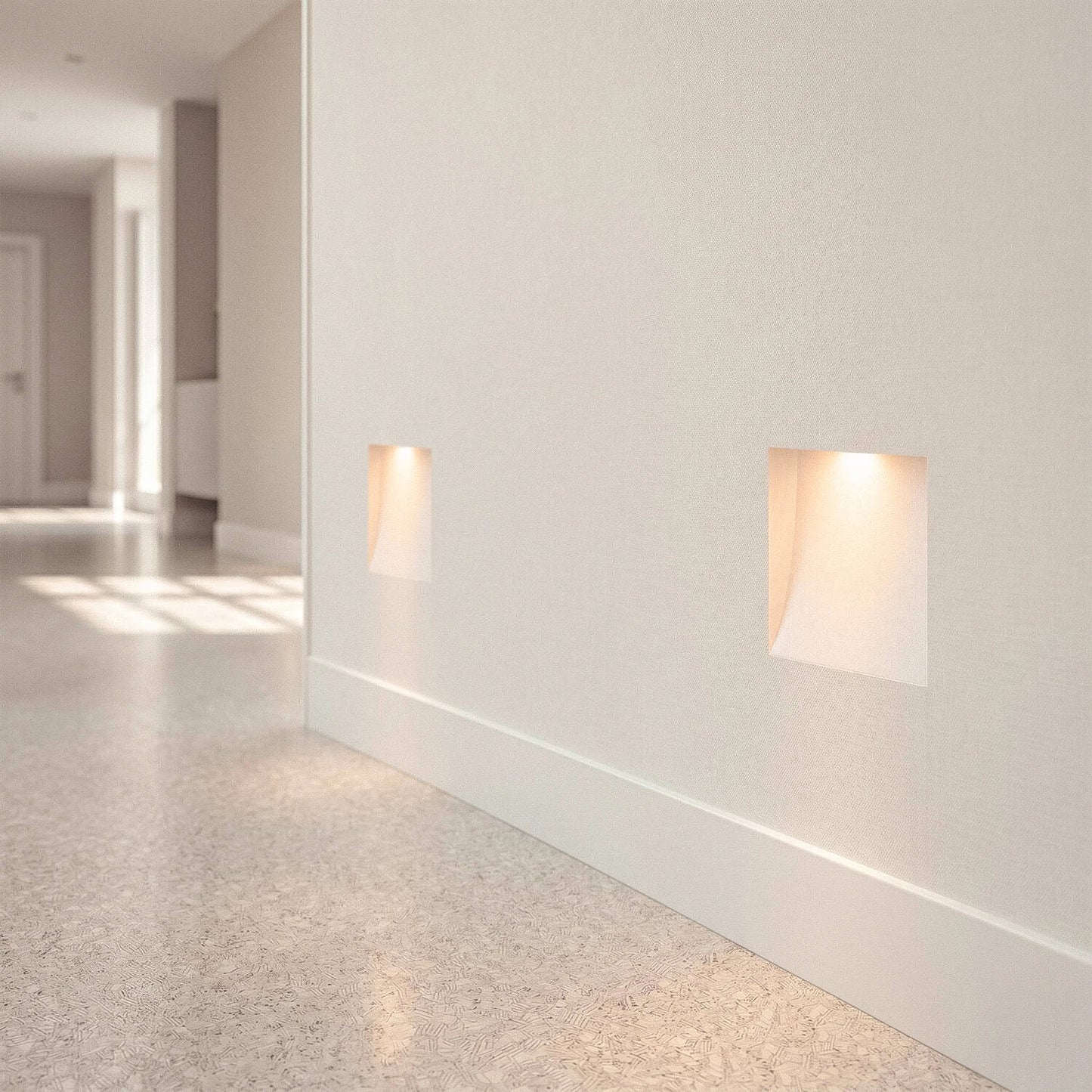 Aplique de Pared Integración Escayola/Pladur para Bombilla LED MINI GU10 Corte 103x148 mm