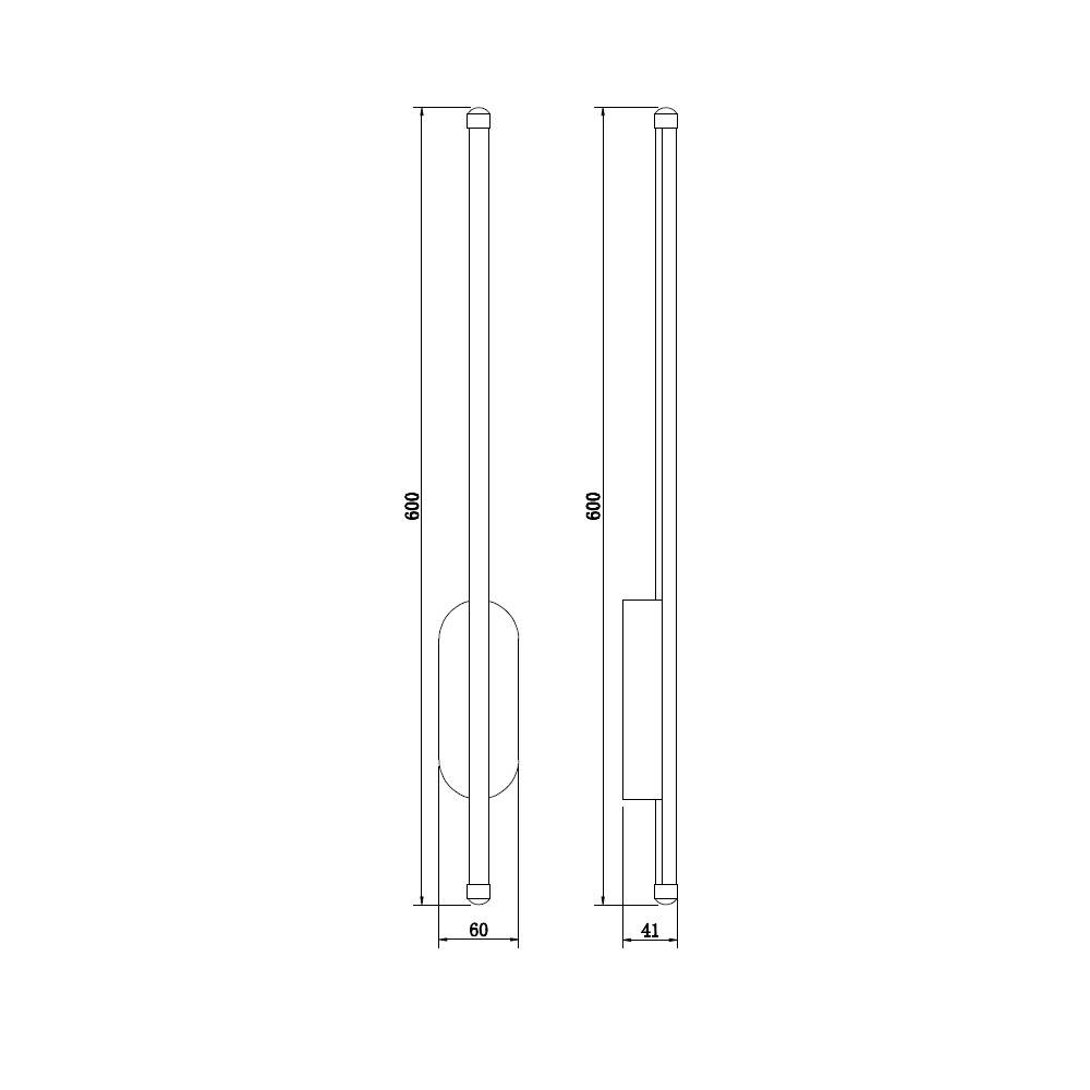 Aplique de Pared LED con Batería USB Recargable Metal Aura