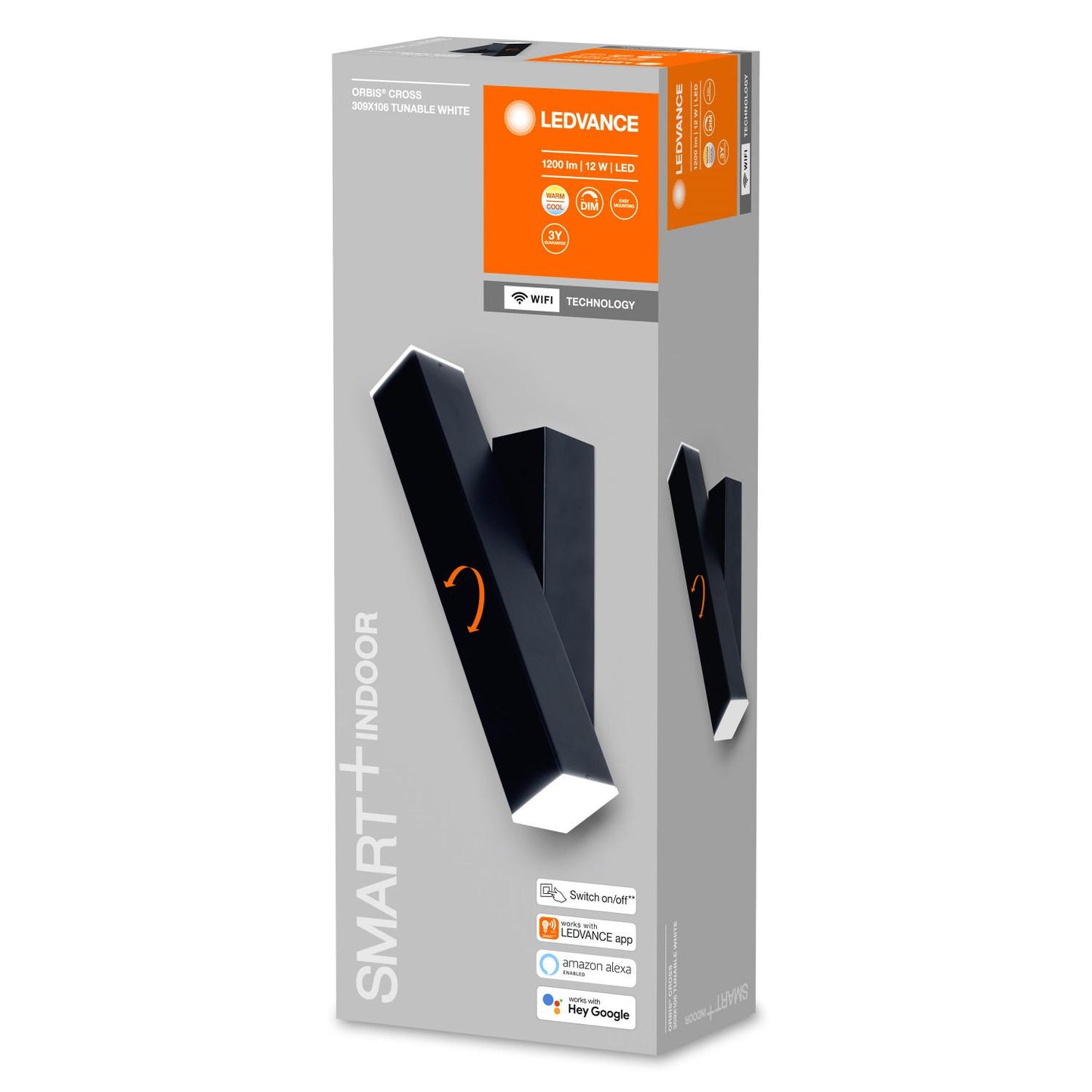Aplique de Pared LED Regulable 12W Smart+ WiFi ORBIS Cross LEDVANCE 4058075573994