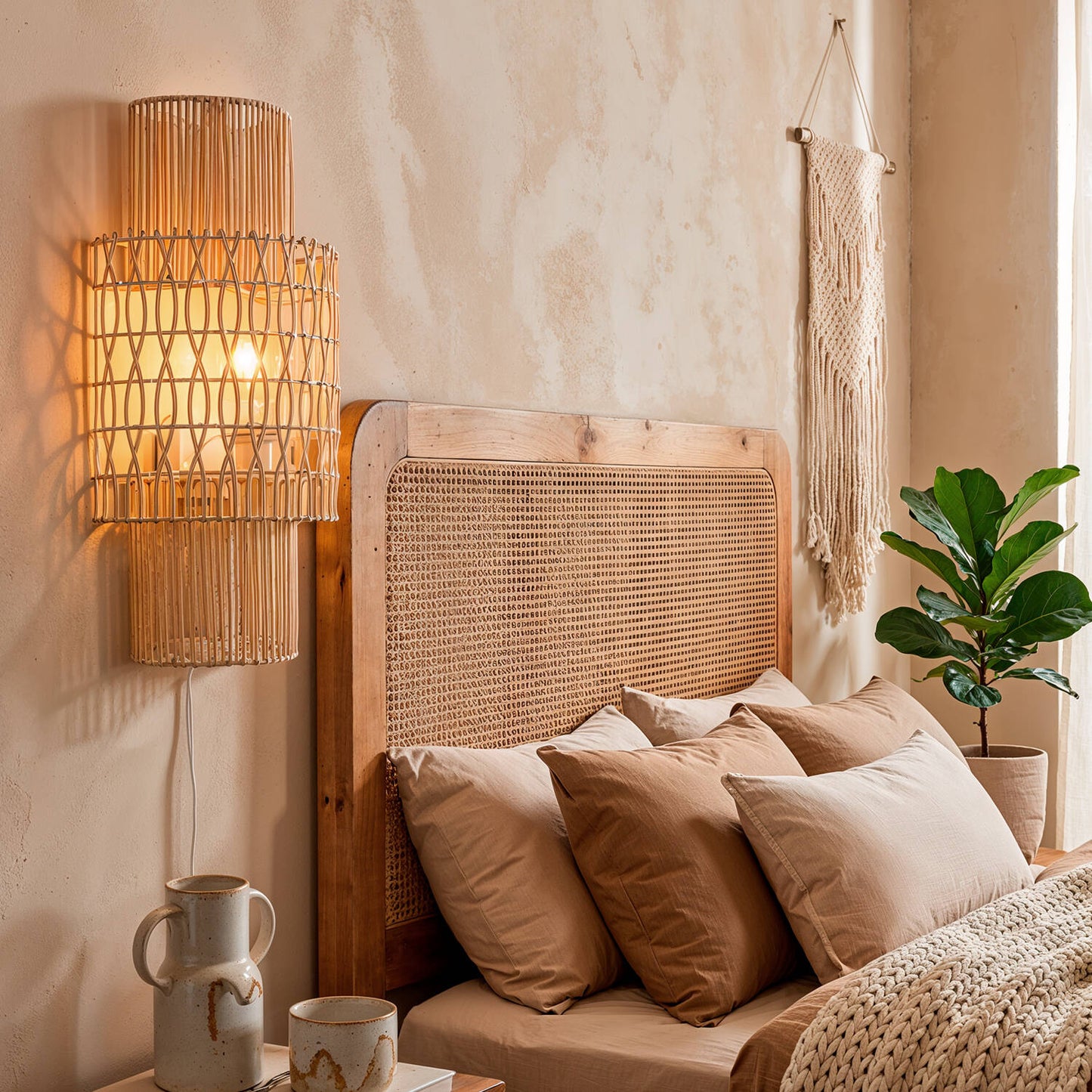 Aplique de Pared Papel Trenzado Masego L ILUZZIA