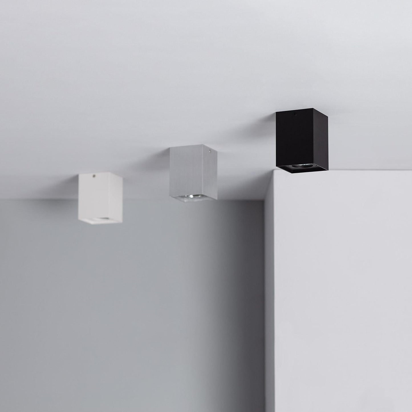 Aplique de Techo Aluminio Jaspe Blanco