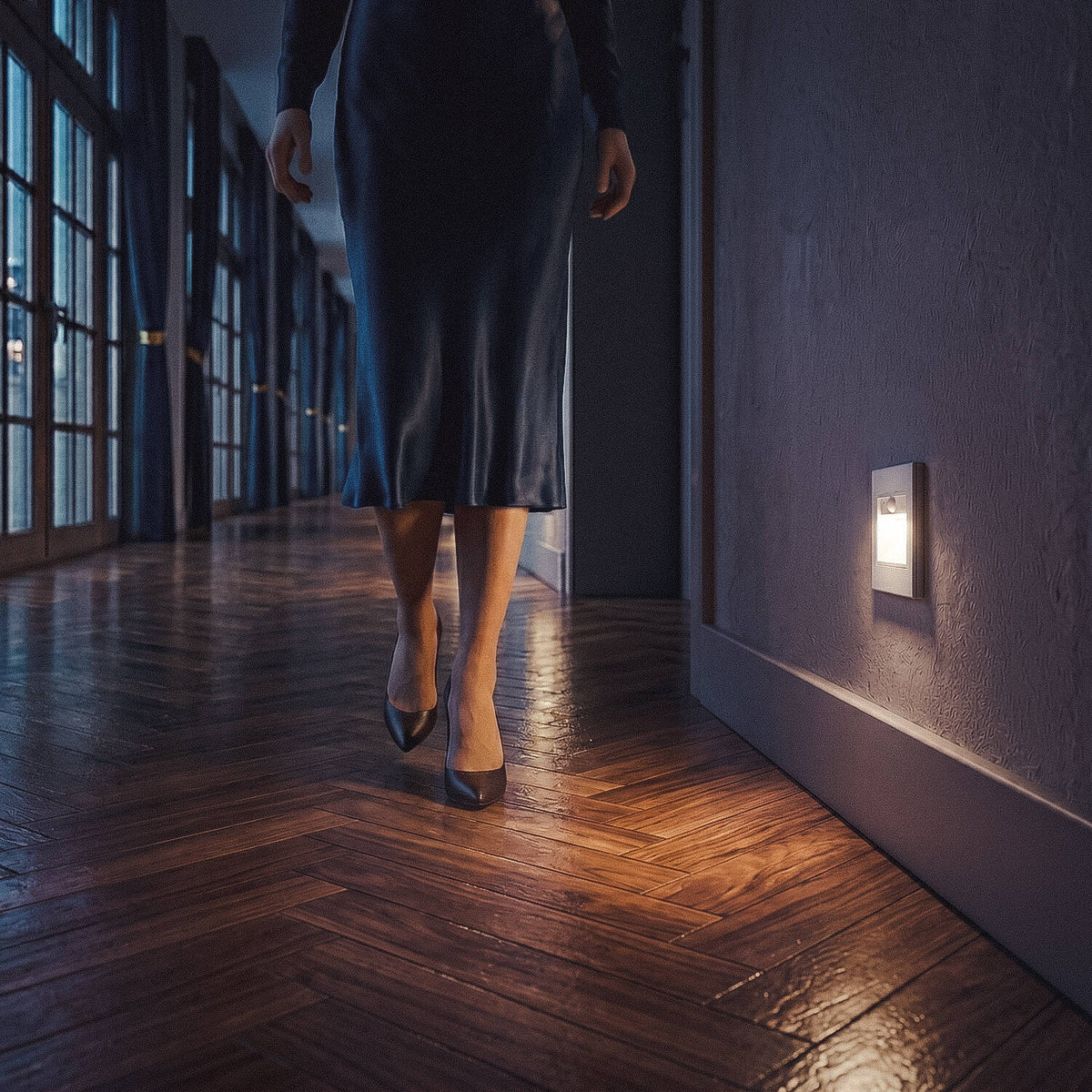 Baliza de Pared LED 1.5 W Empotrable con Sensor PIR y Crepuscular Bark Blanco