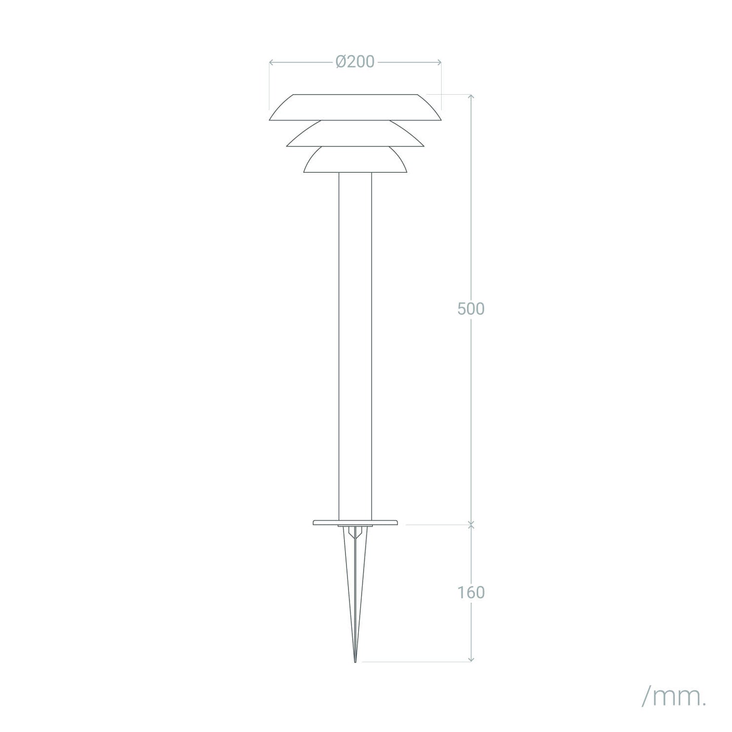 Baliza de Pie Exterior Solar LED 1,5W 50cm Acero Inoxidable Biel