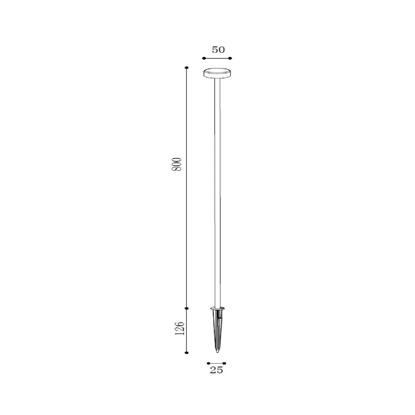 Baliza Exterior LED 1.5W con Pincho Pie 80cm Grinage