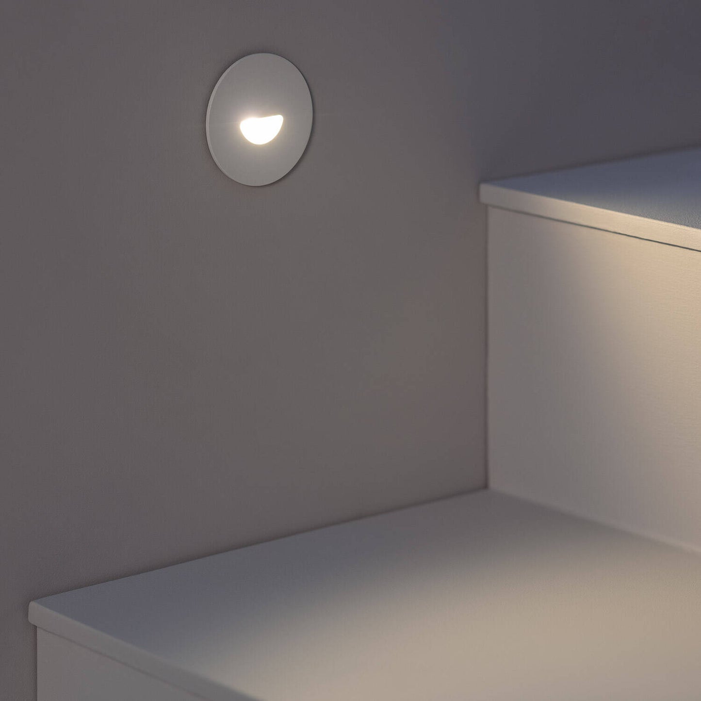 Baliza Exterior LED 2W Empotrable Aluminio Pared Circular Blanco Guell