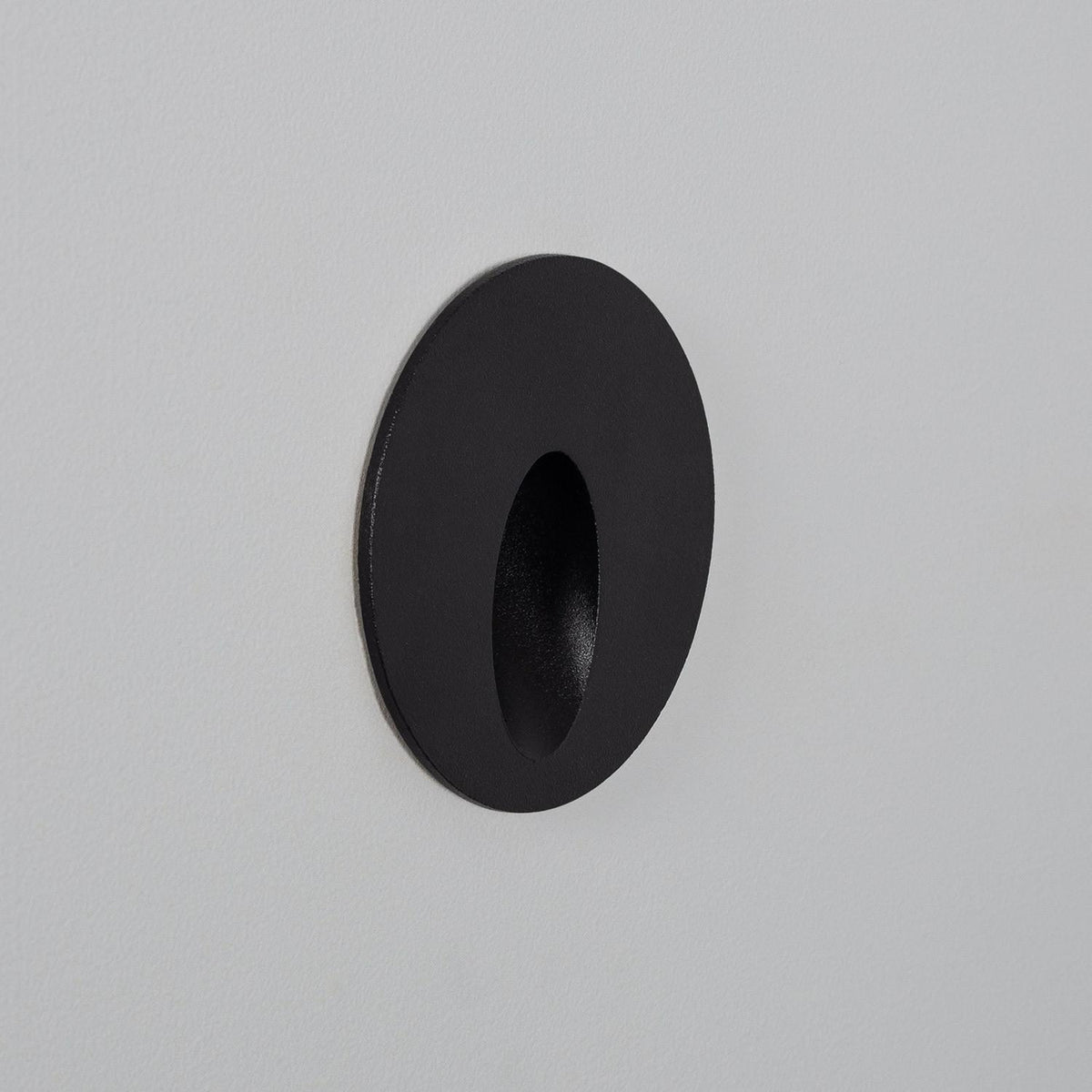 Baliza Exterior LED 3W Empotrable Pared Circular Aluminio Negro Boiler