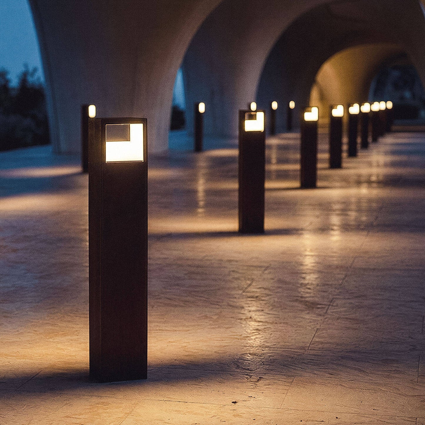 Baliza Exterior LED 9W Superficie Pie 80cm Aluminio Sheffield