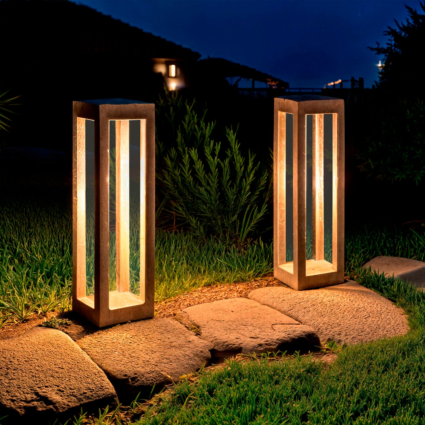 Baliza Exterior LED Regulable 6W Cemento Blynte 70 cm
