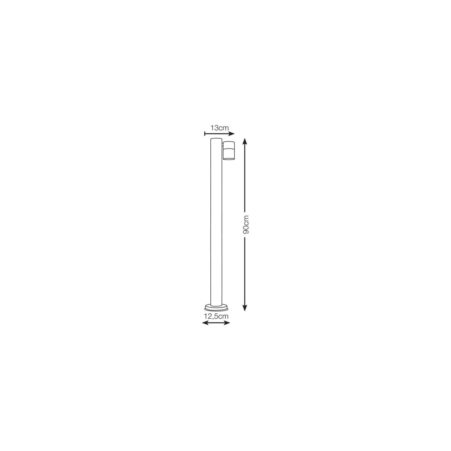 Baliza Exterior Superficie Pie 90cm Acero Inoxidable Stone