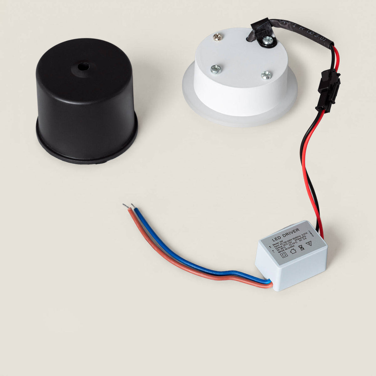 Baliza LED 3W Empotrable Aluminio Pared Circular Negro Occulare
