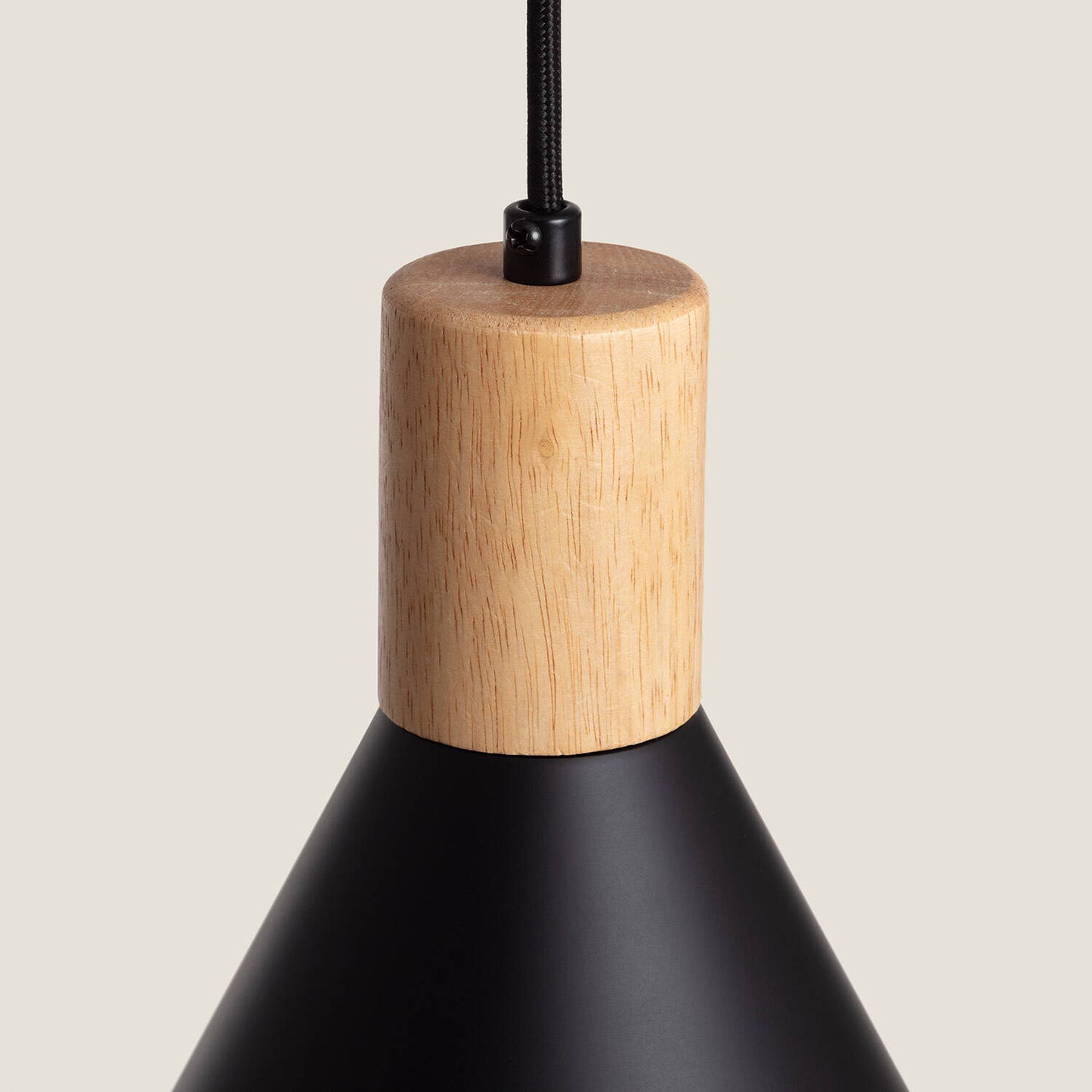 Lámpara Colgante Aluminio y Madera Arbat