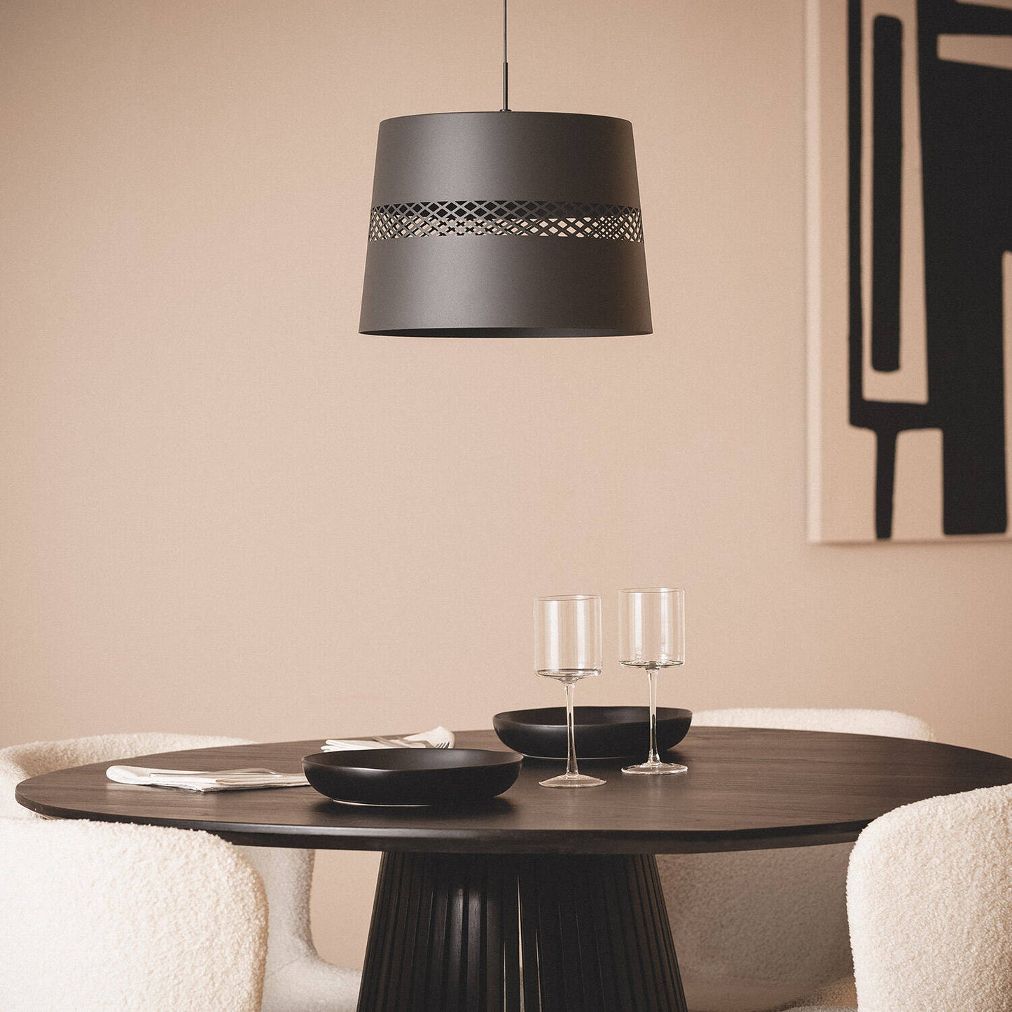 Lámpara Colgante LED 28W Acero Saska