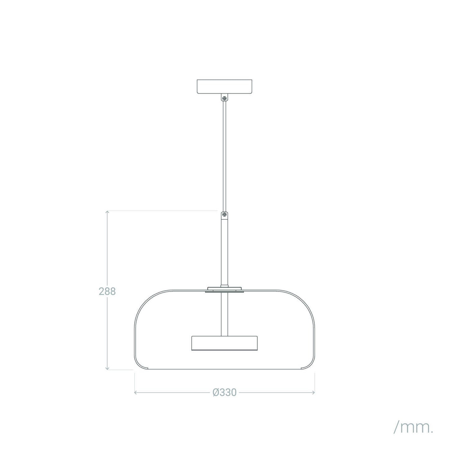 Lámpara Colgante LED 7W Metal y Cristal Aba
