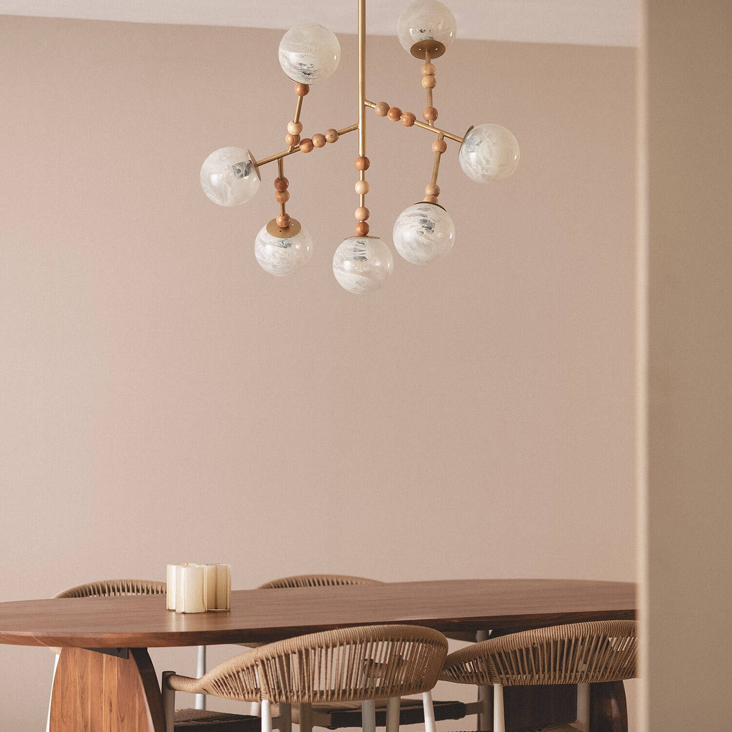 Lámpara Colgante Metal Cristal Routi ILUZZIA