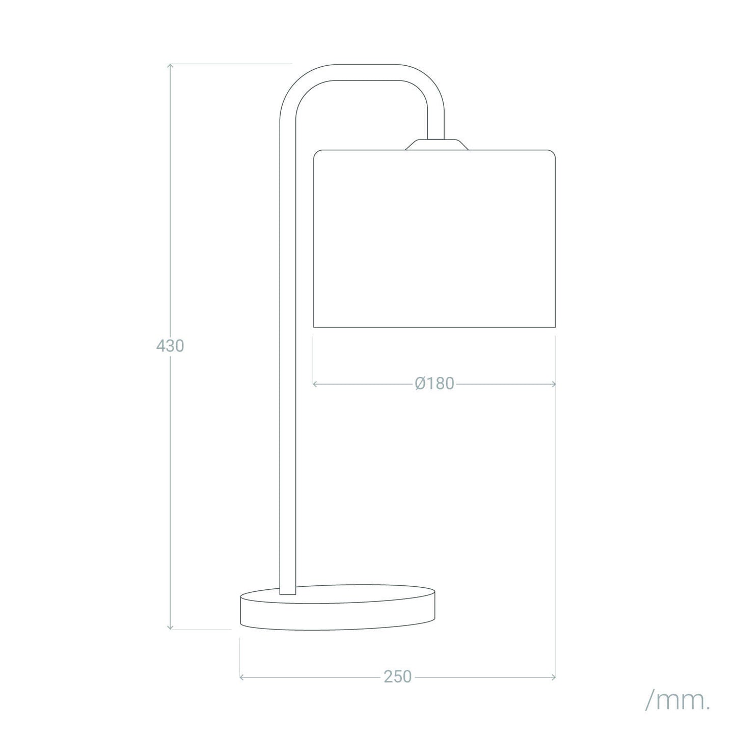Lámpara de Mesa de Tela y Madera Jedali