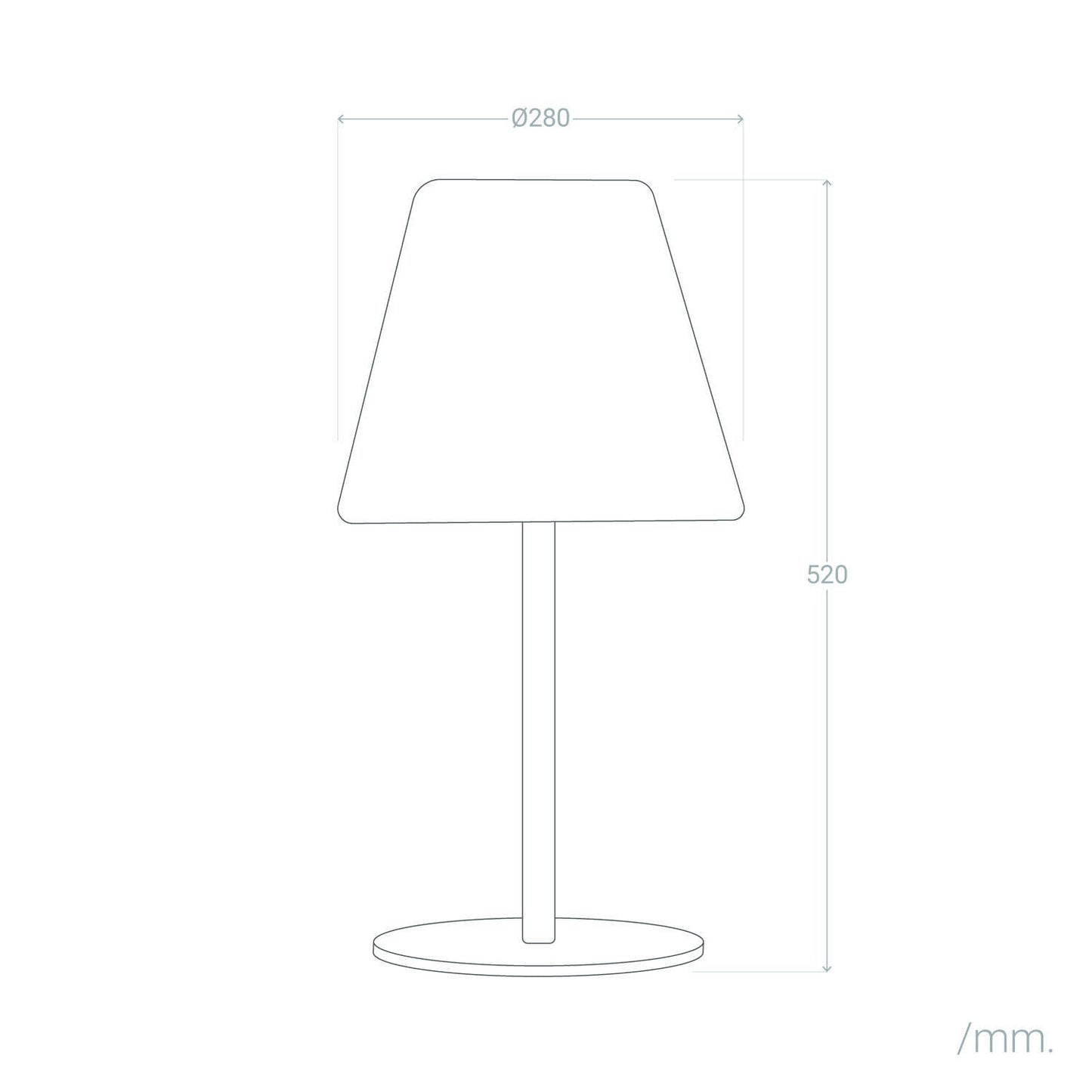 Lámpara de Mesa Exterior Solar LED de Metal Larso