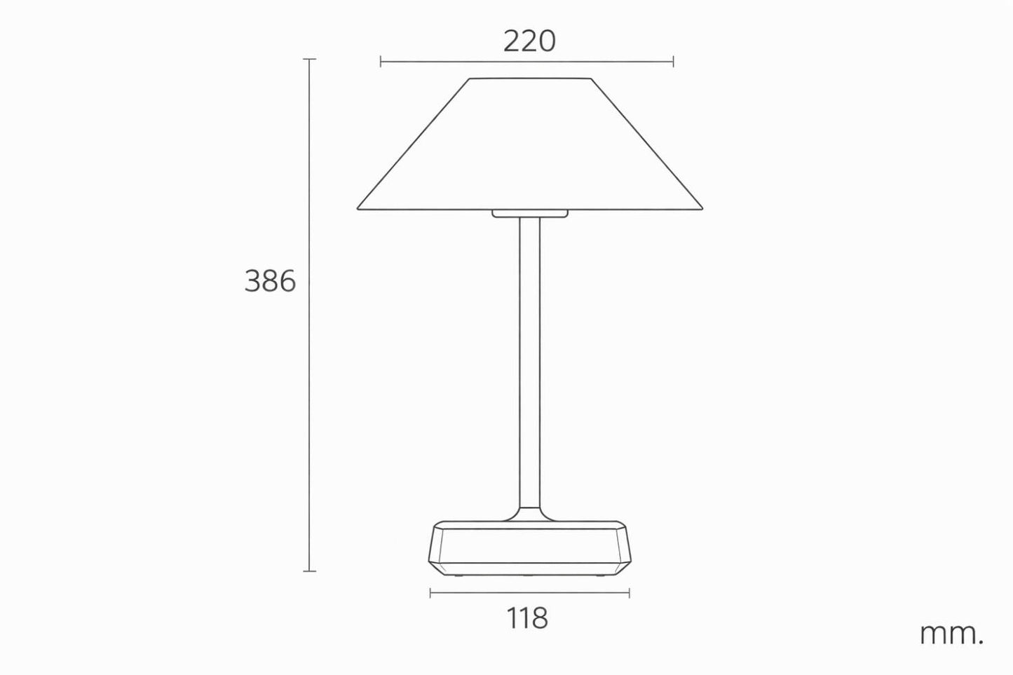 Lámpara de Mesa LED Portátil Exterior con Batería USB Recargable Metal Katuma