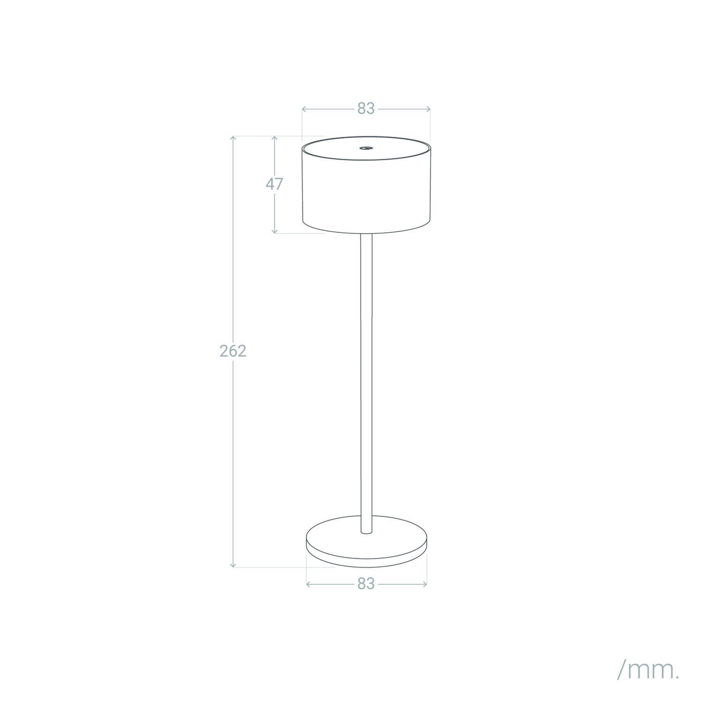 Lámpara de Mesa LED Portátil Exterior con Batería USB Recargable Metal Mounka Round