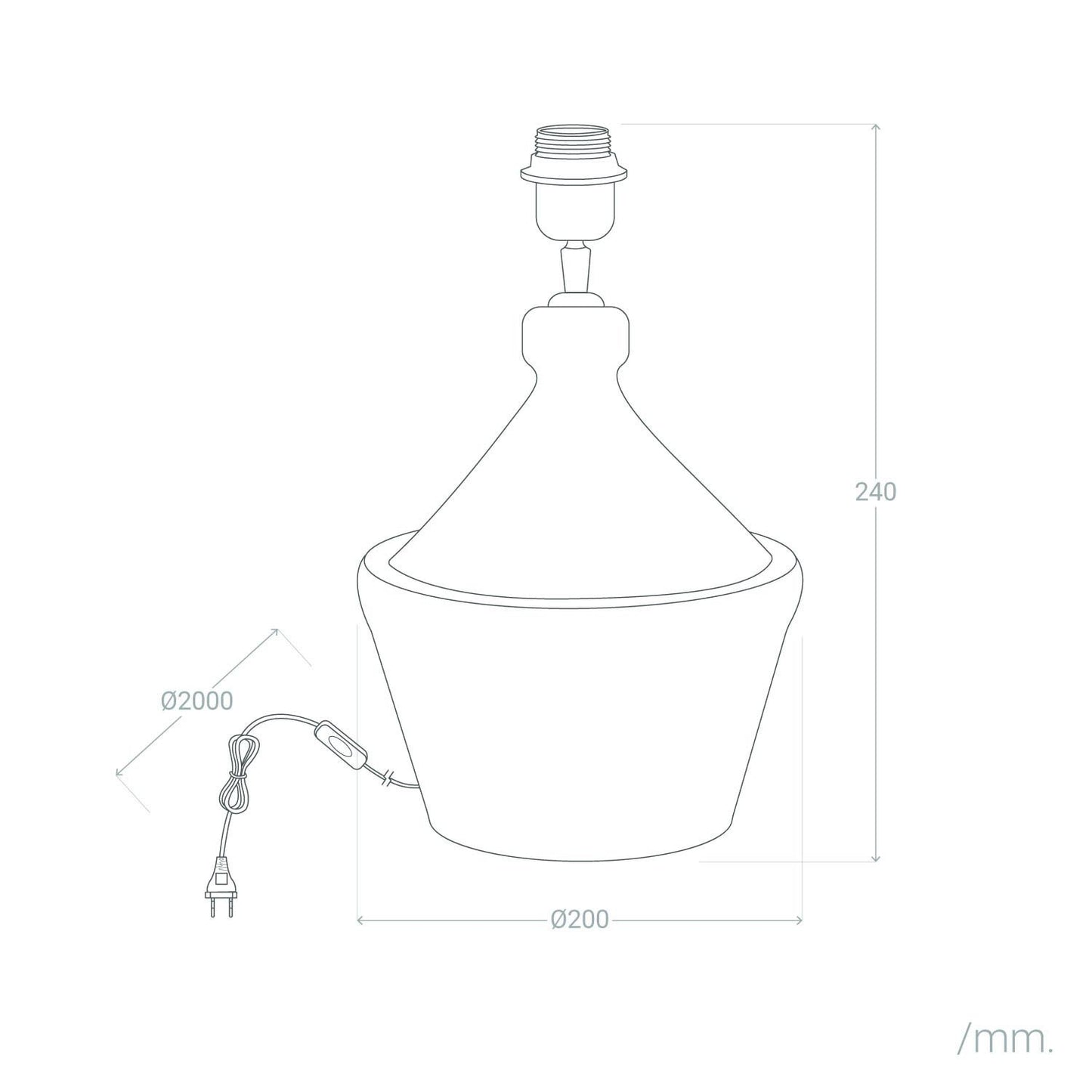 Lámpara de Mesa Loza Aike ILUZZIA