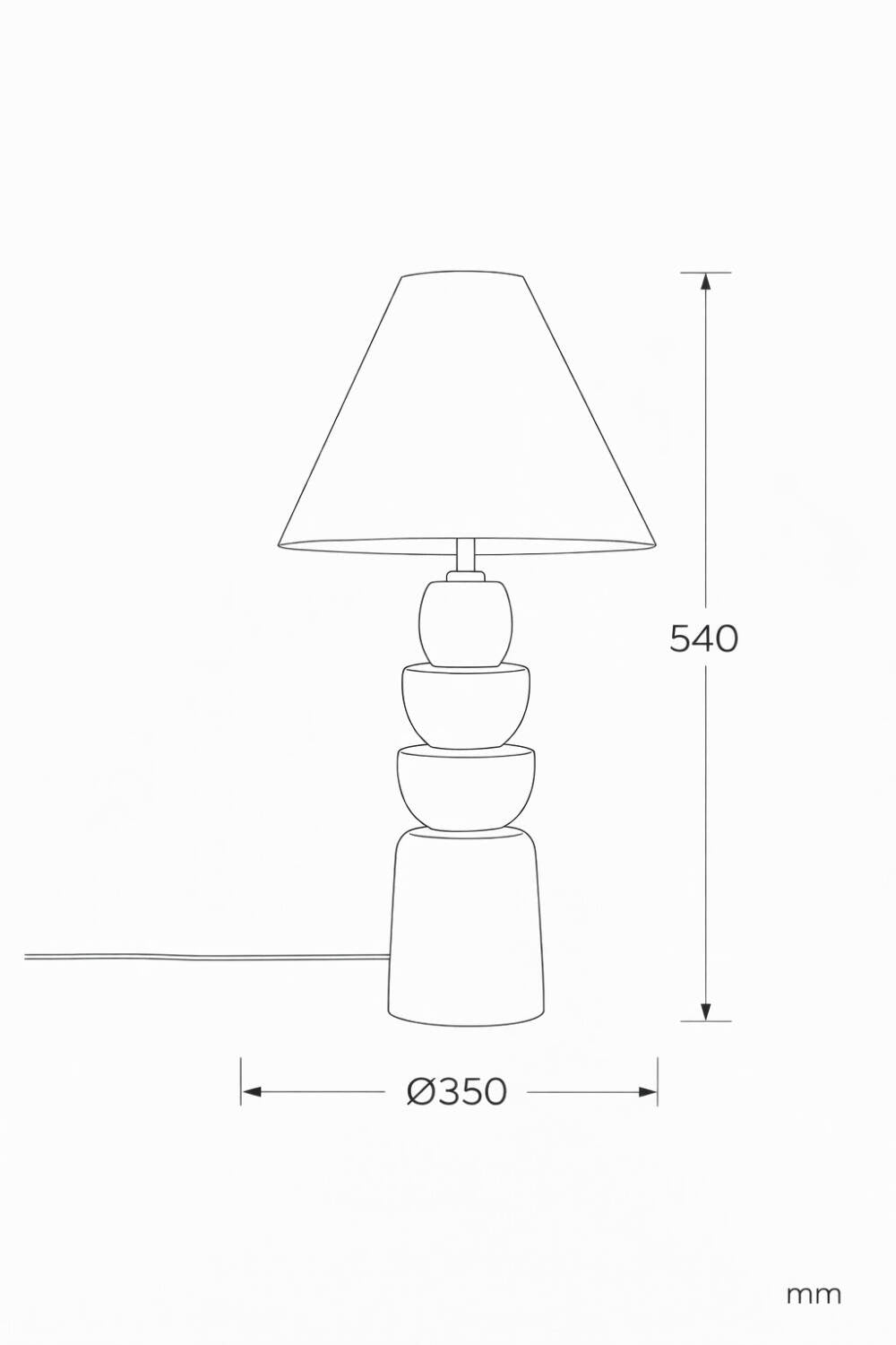 Lámpara de Mesa Madera Adah ILUZZIA