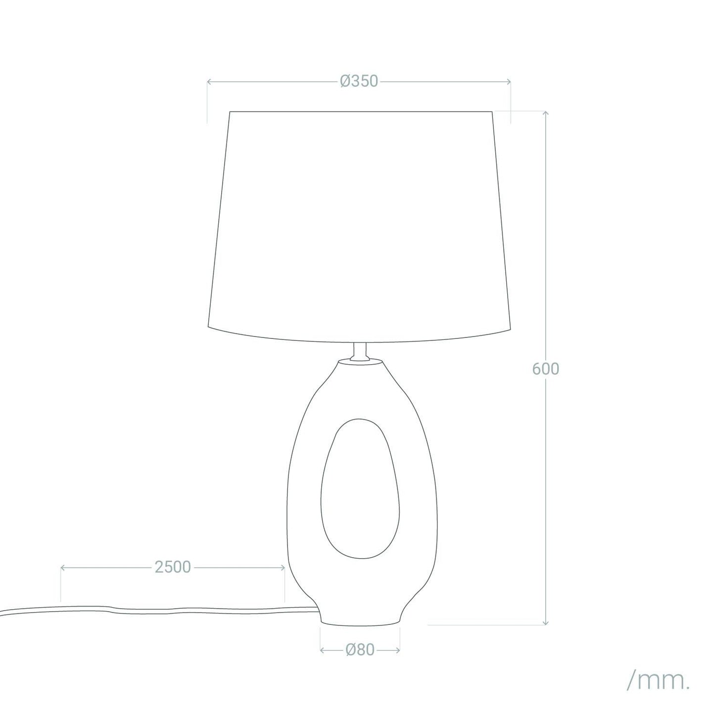 Lámpara de Mesa Madera Black Darshan ILUZZIA