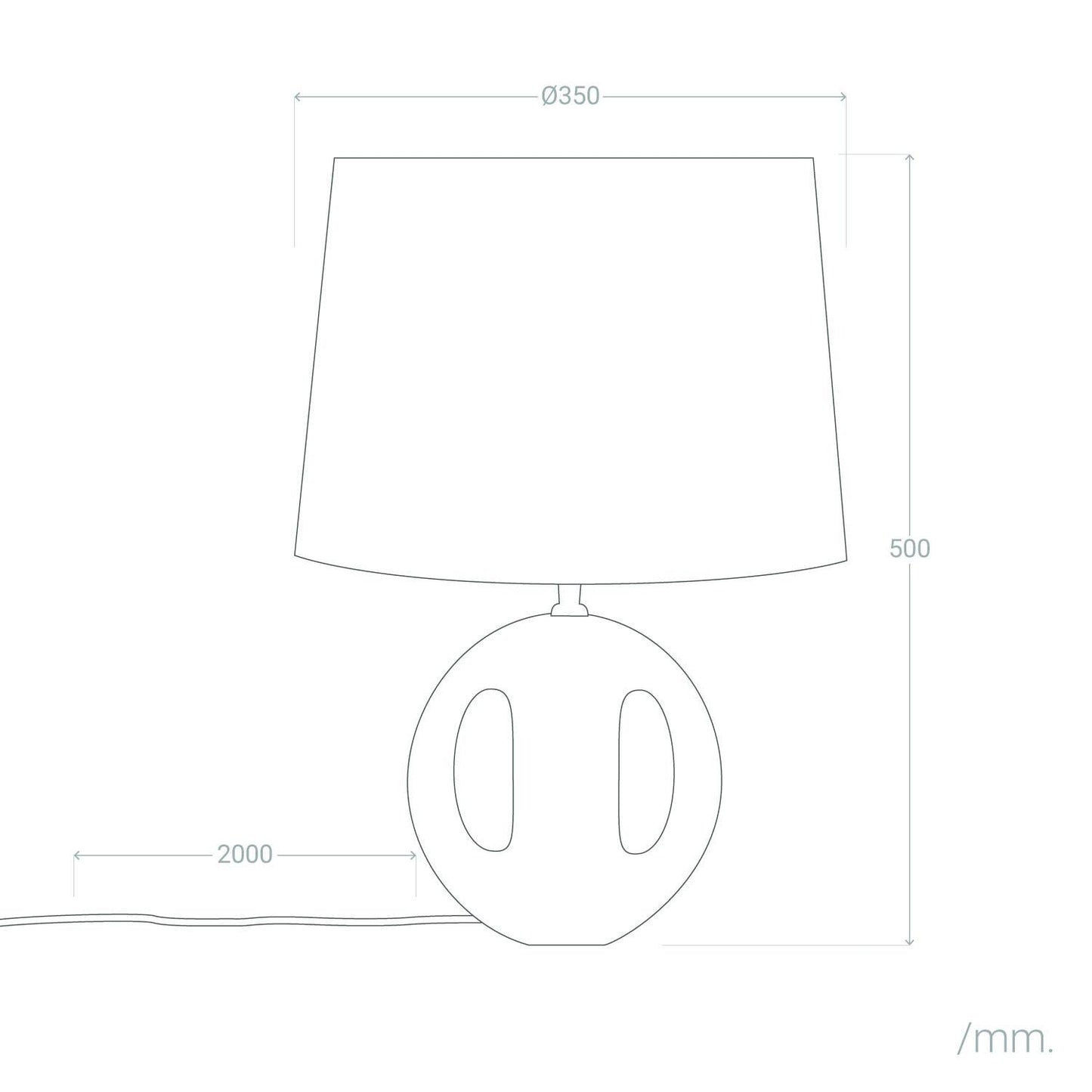 Lámpara de Mesa Madera Kunt Chandra ILUZZIA