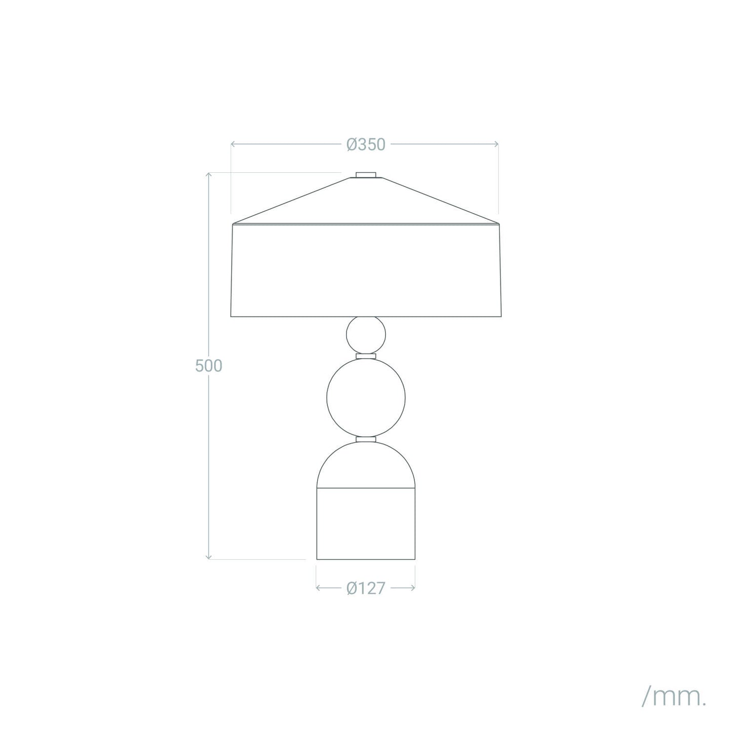 Lámpara de Mesa Metal Bokala Bougy