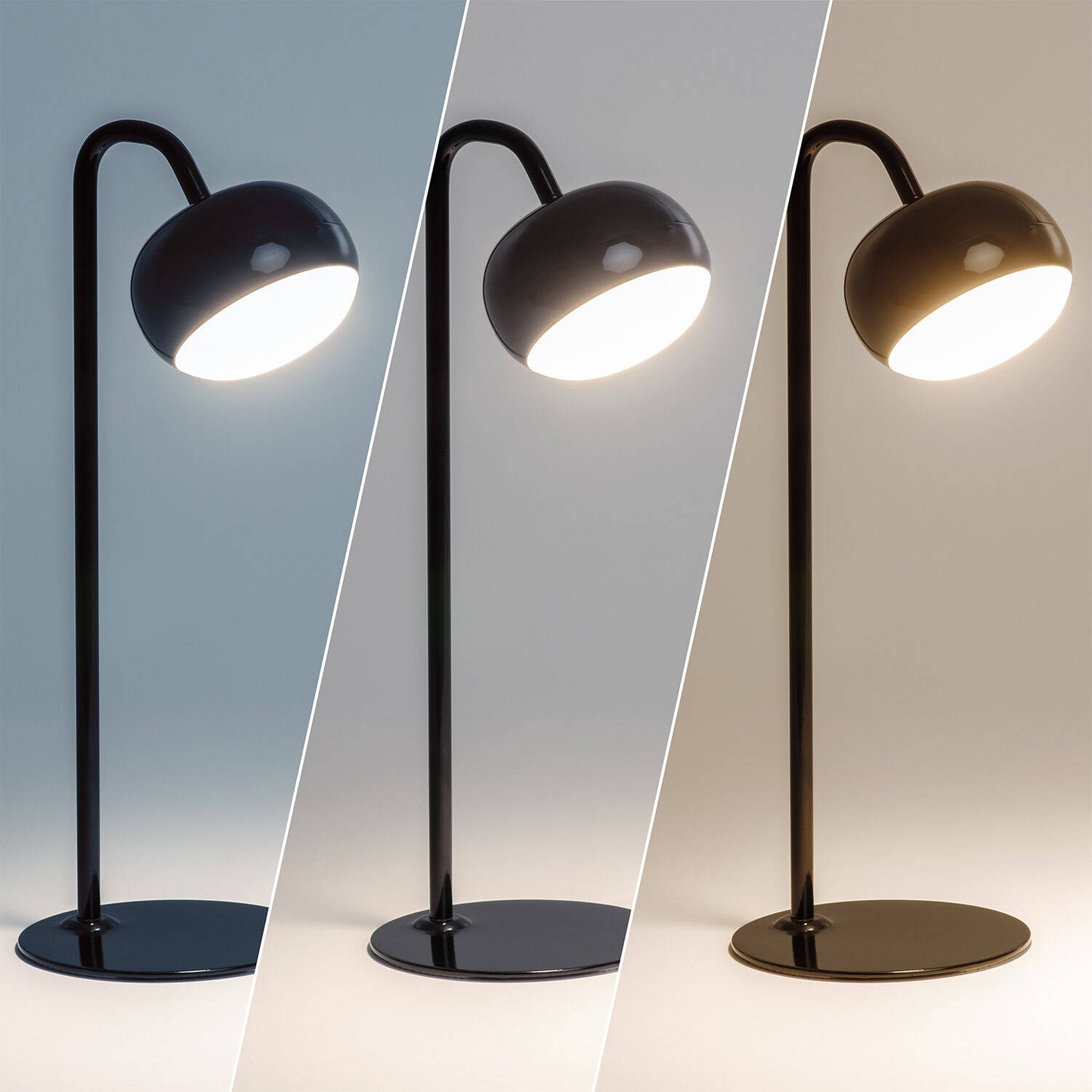 Lámpara de Mesa Metal LED 3W con Batería Recargable USB Tunja