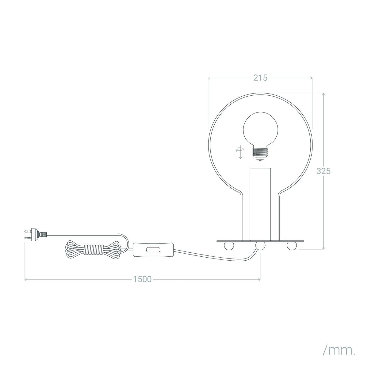 Lámpara de Mesa Metal Otos