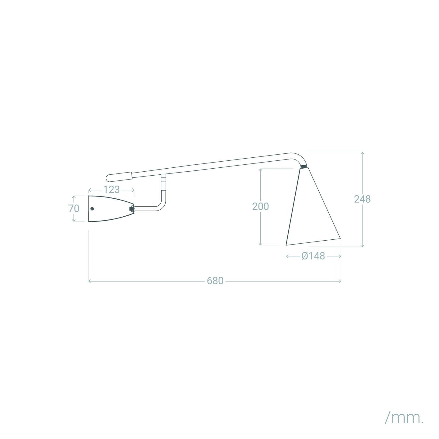 Lámpara de Pared LED 8W Aluminio Elise