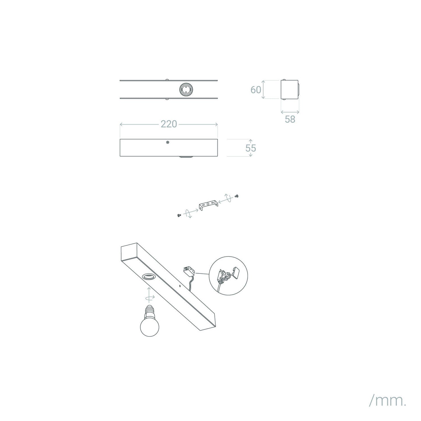 Aplique de Pared Baño Metal Aizkra