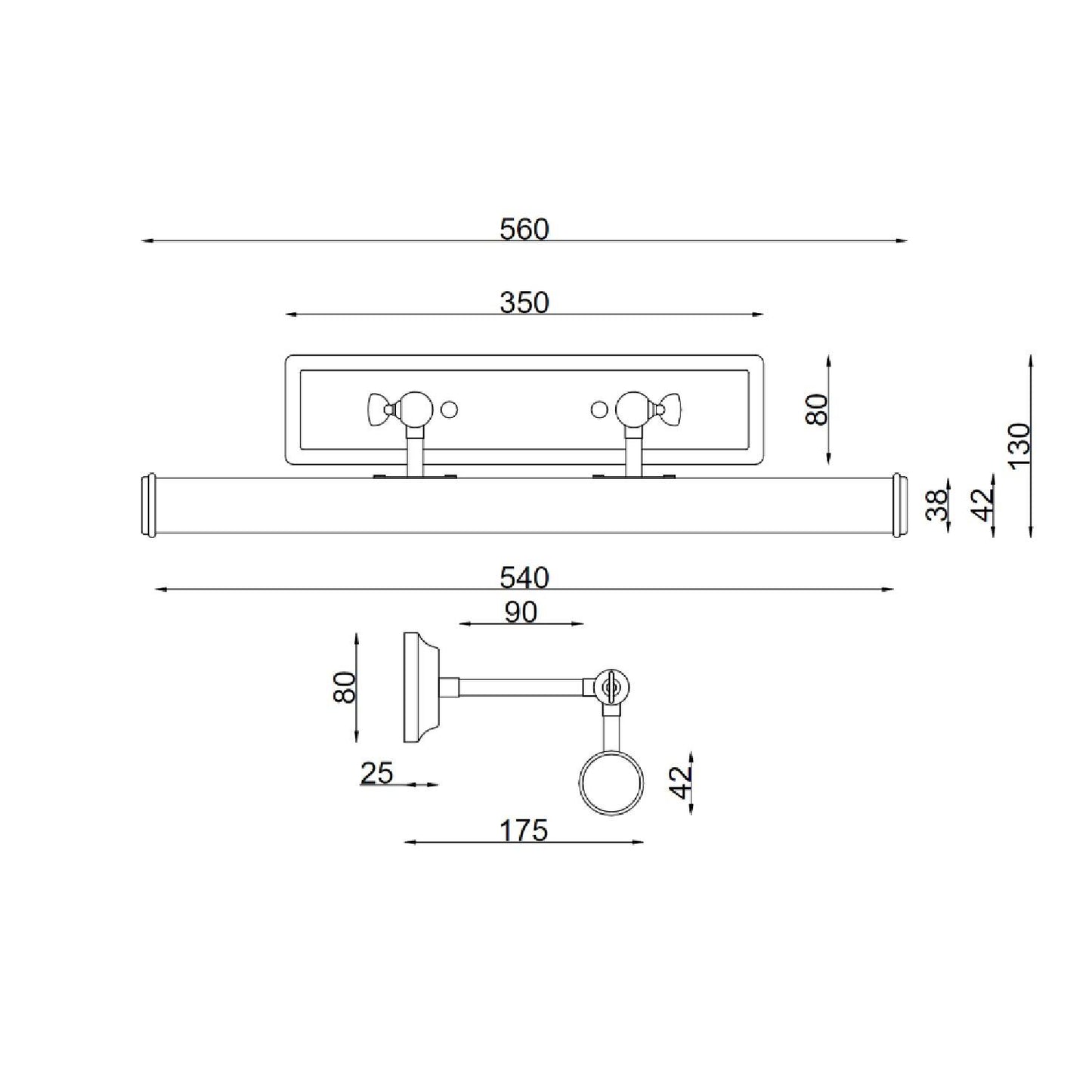 Lámpara de Pared Metal Beliuc para Cuadros