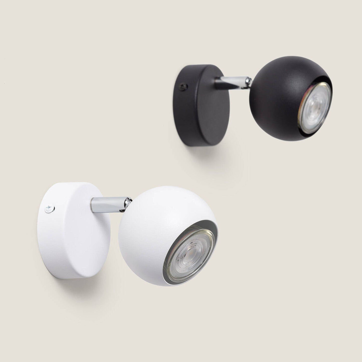 Lámpara de Pared Metal Orientable 1 Foco Blanco Ates