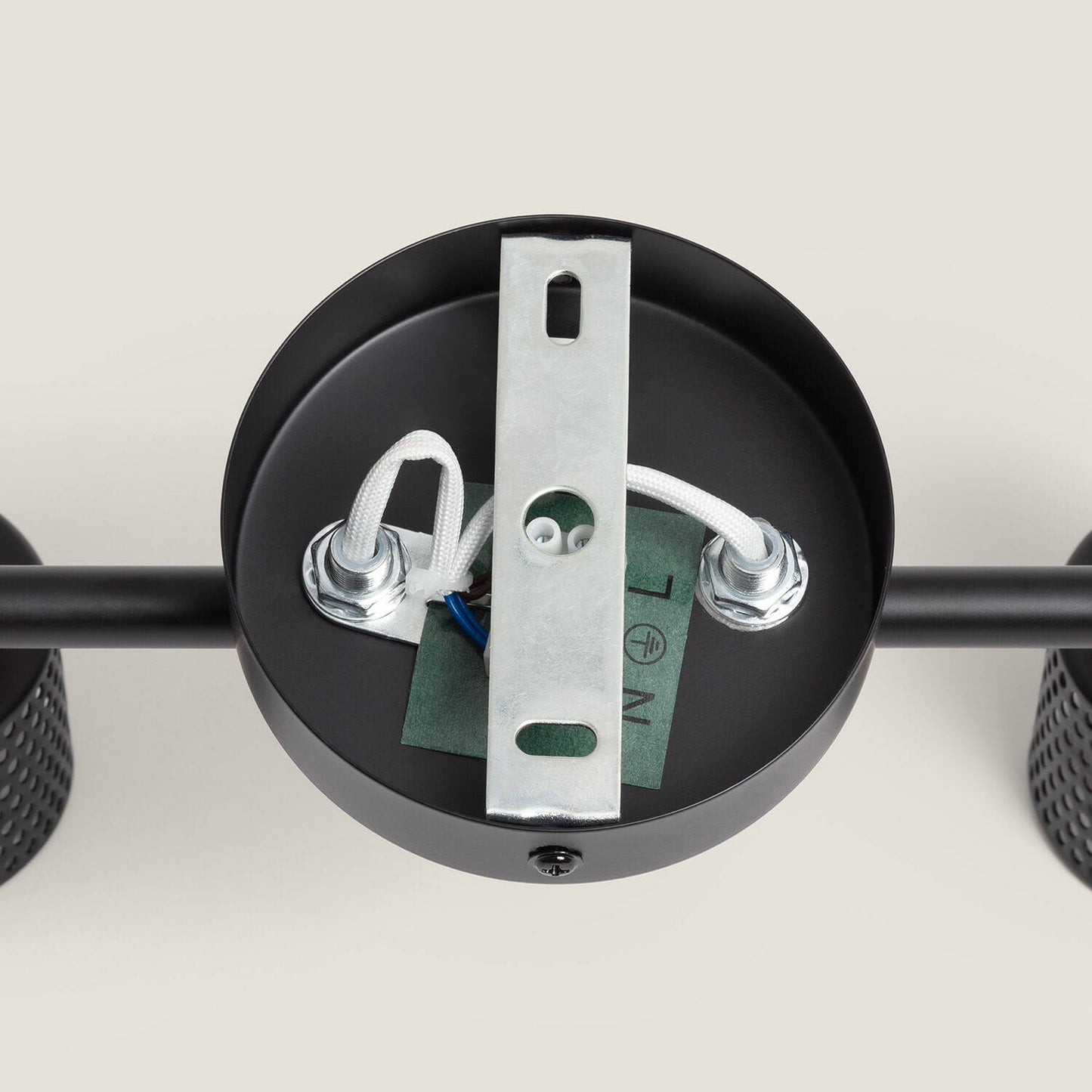 Lámpara de Pared Metal y Corcho Dos Focos Liksy