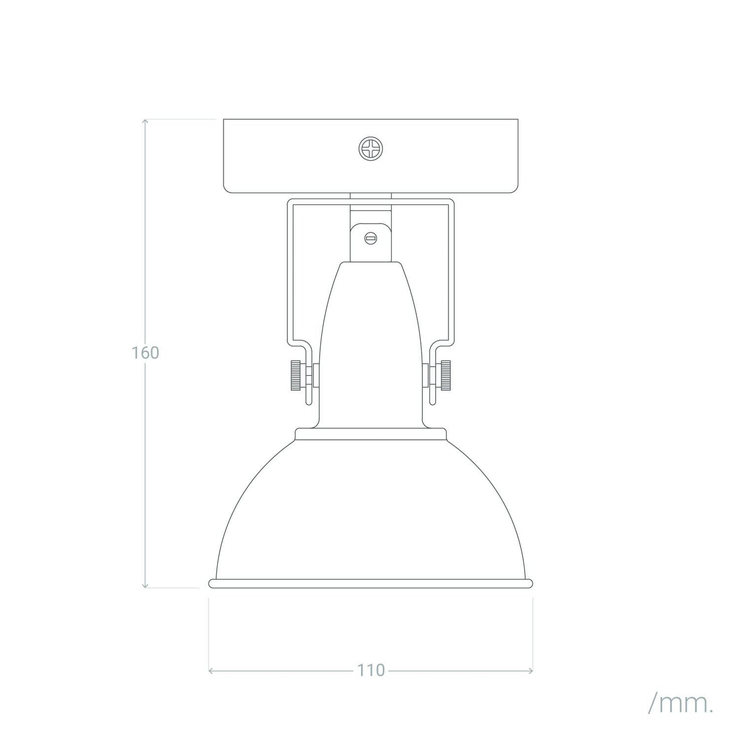 Lámpara de Pared Orientable Metal 1 Foco Emer Negro