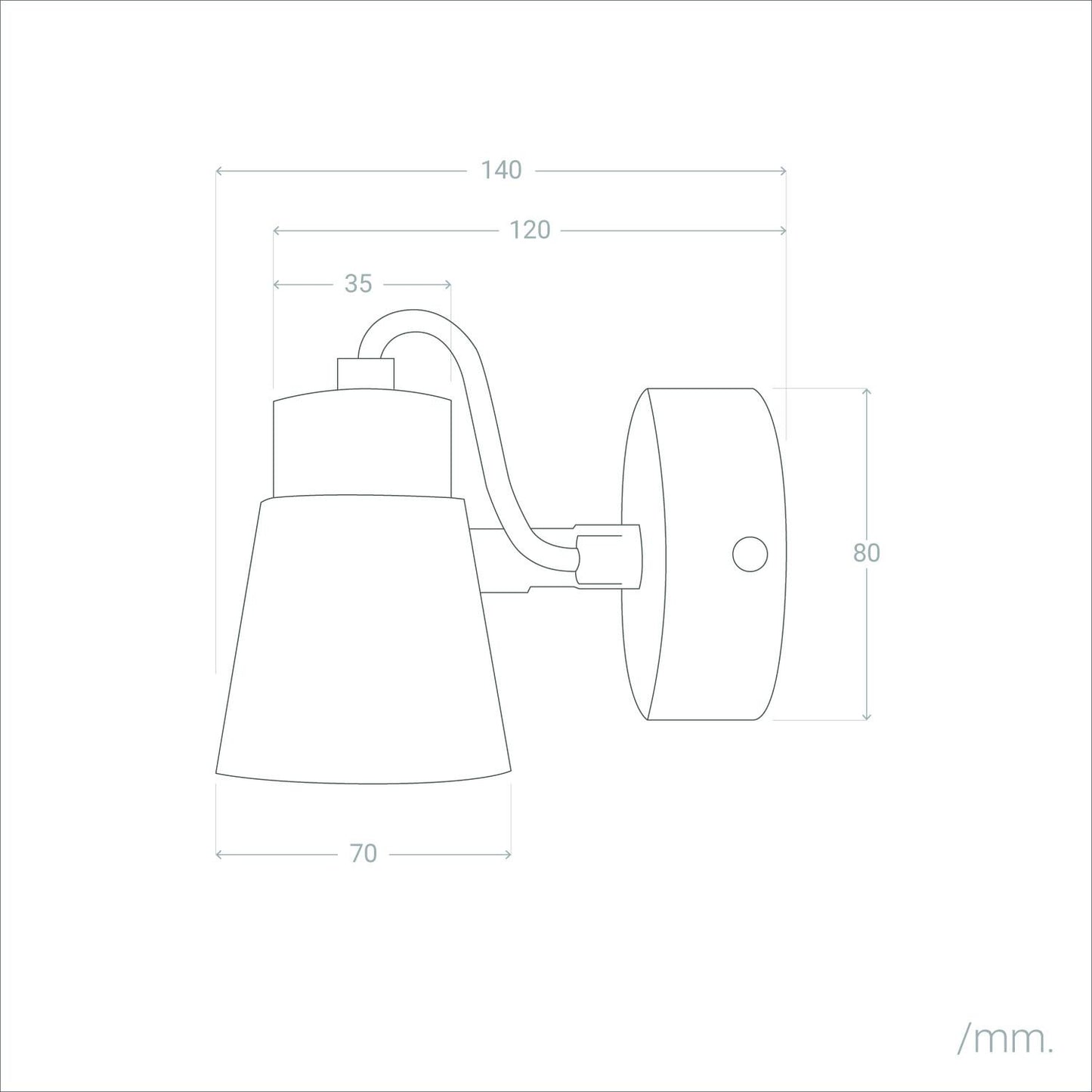 Lámpara de Pared Orientable Metal y Madera 1 Foco Mara