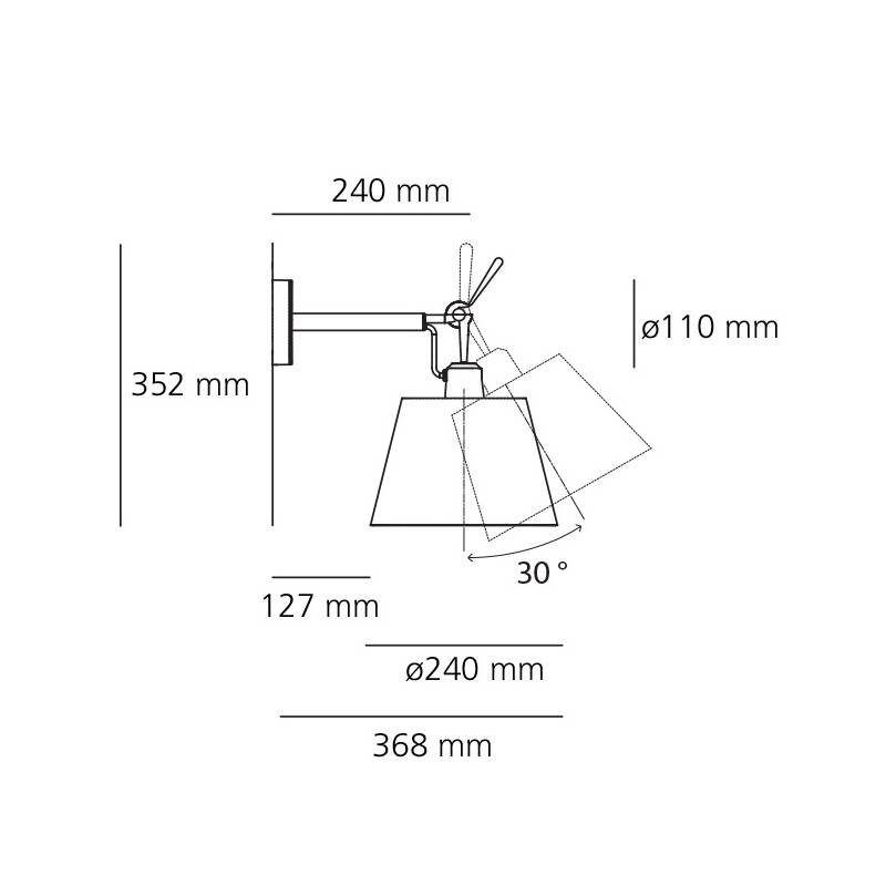 Lámpara de Pared Tolomeo Diffusore ARTEMIDE