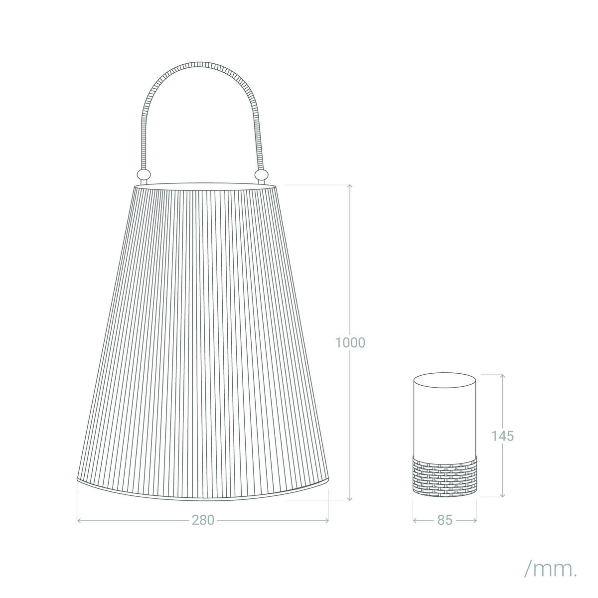 Lámpara de Pie LED Batería Exterior Nora