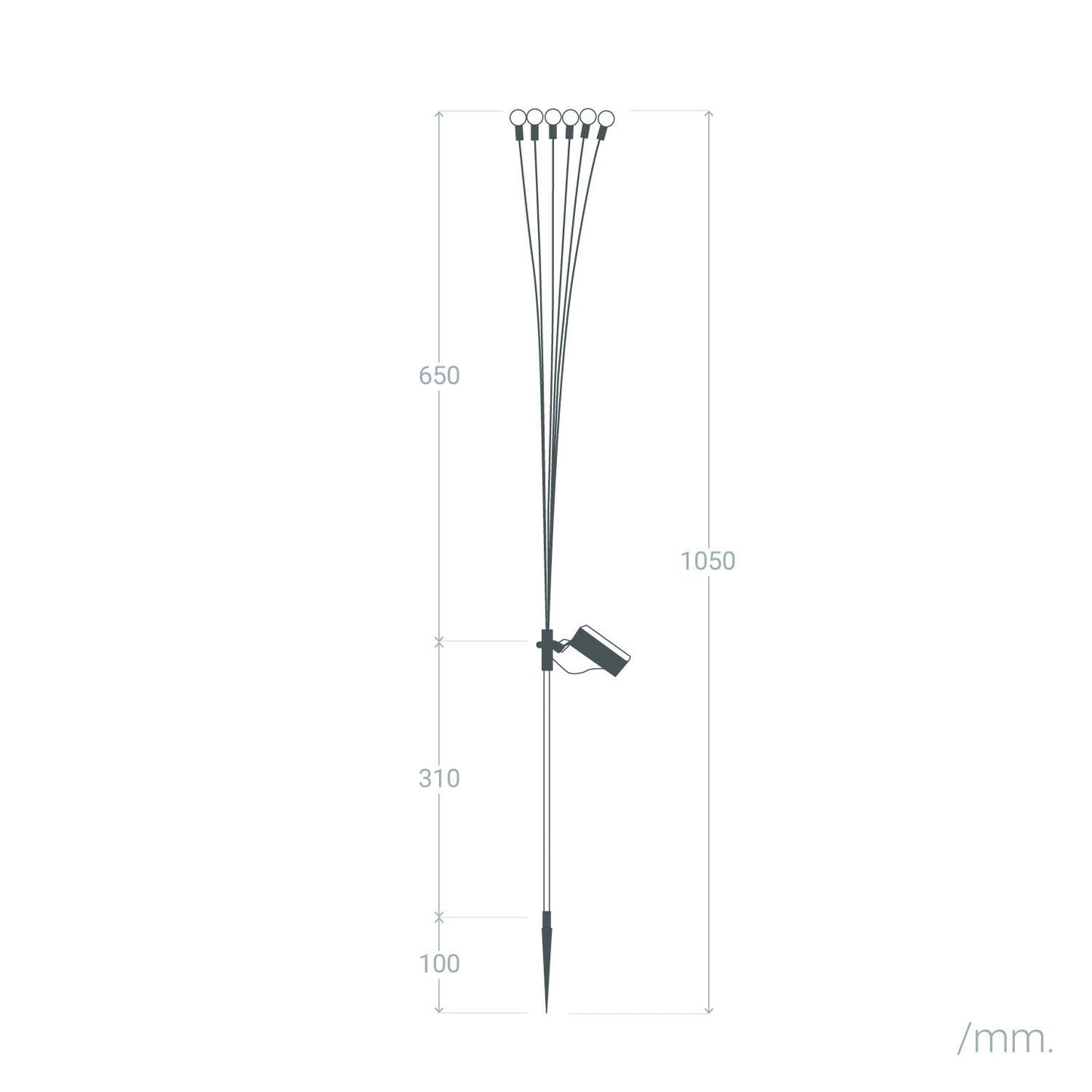 Pack de 6 Pinchos LED Solar Exterior LightningBug