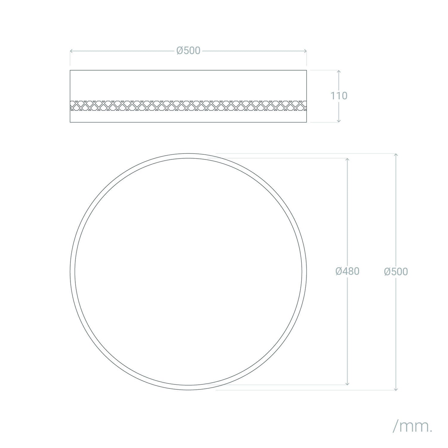 Plafón de Techo LED 40W Acero Walital L